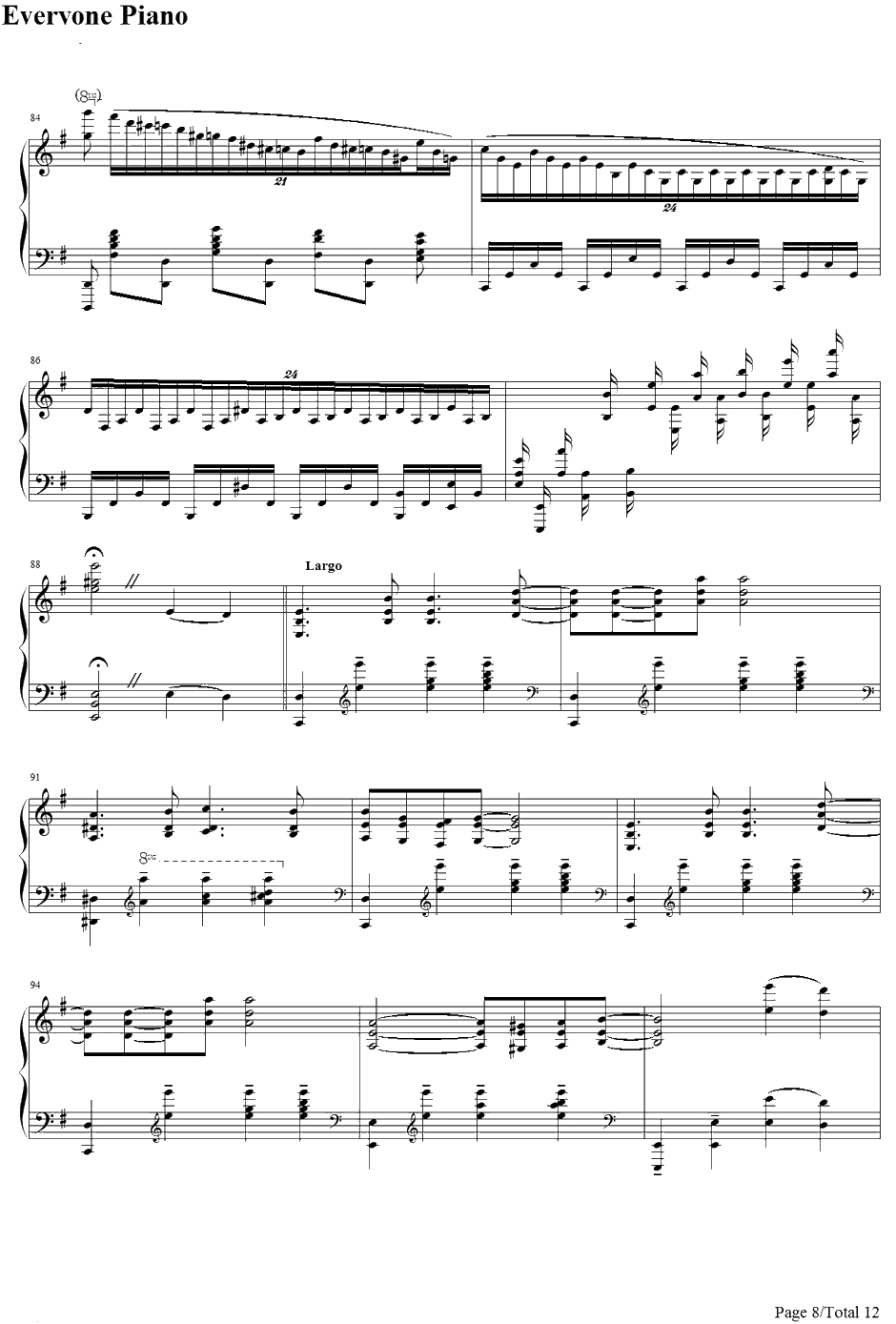 ココロ钢琴谱-镜音リン8