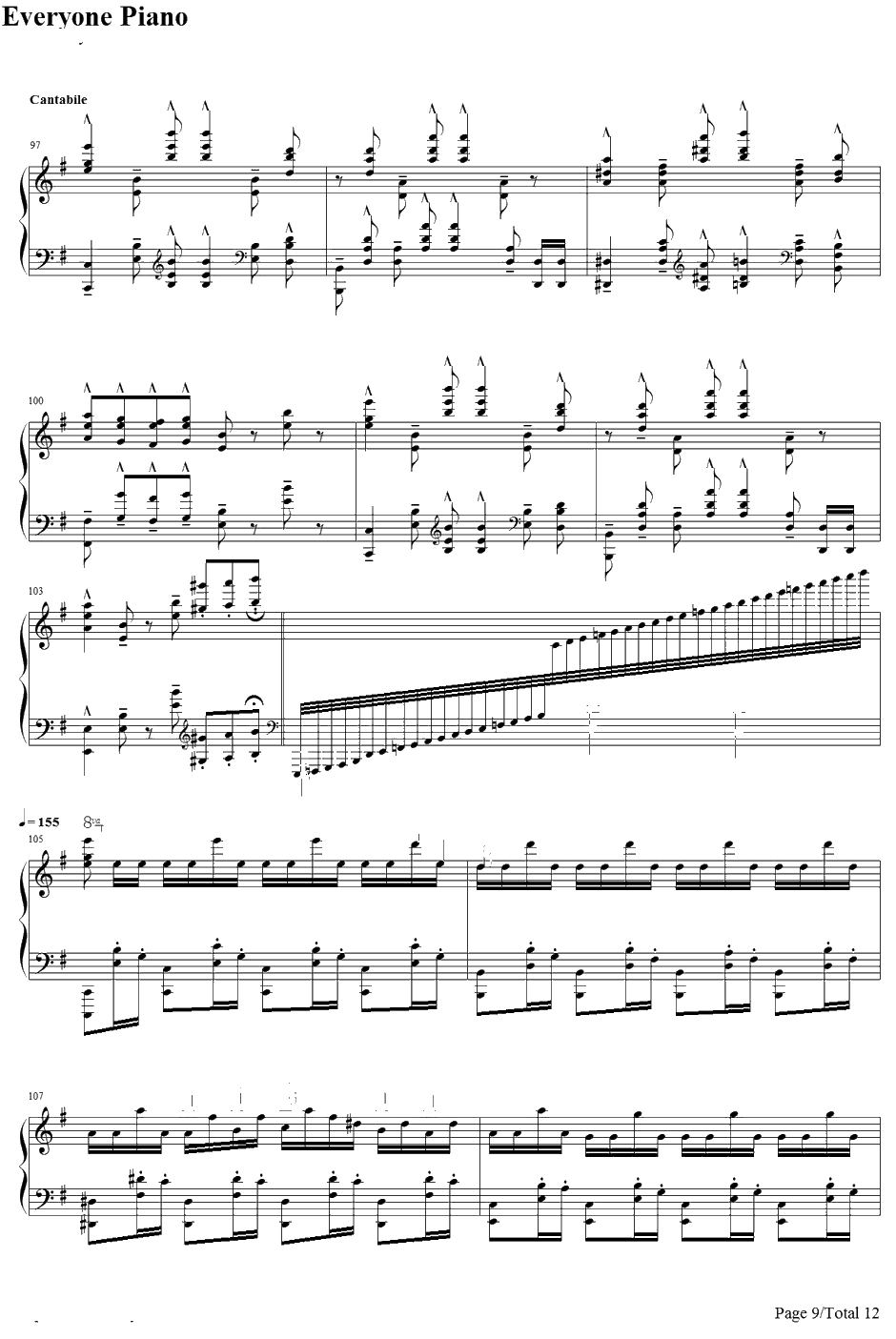 ココロ钢琴谱-镜音リン9