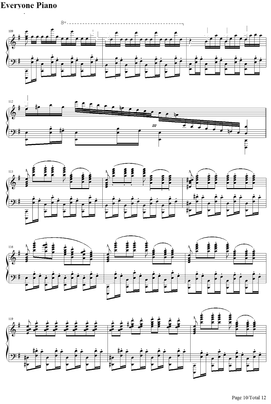 ココロ钢琴谱-镜音リン10