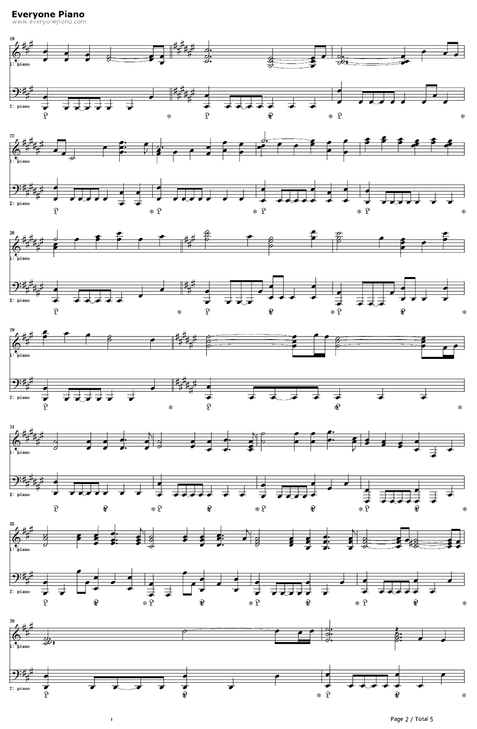 梦の大地钢琴谱-Kalafina2