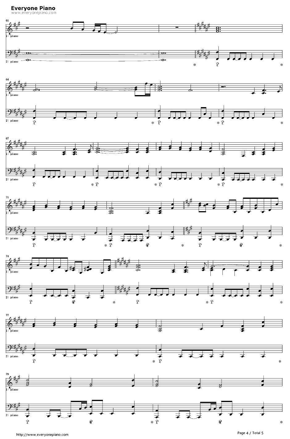 梦の大地钢琴谱-Kalafina4