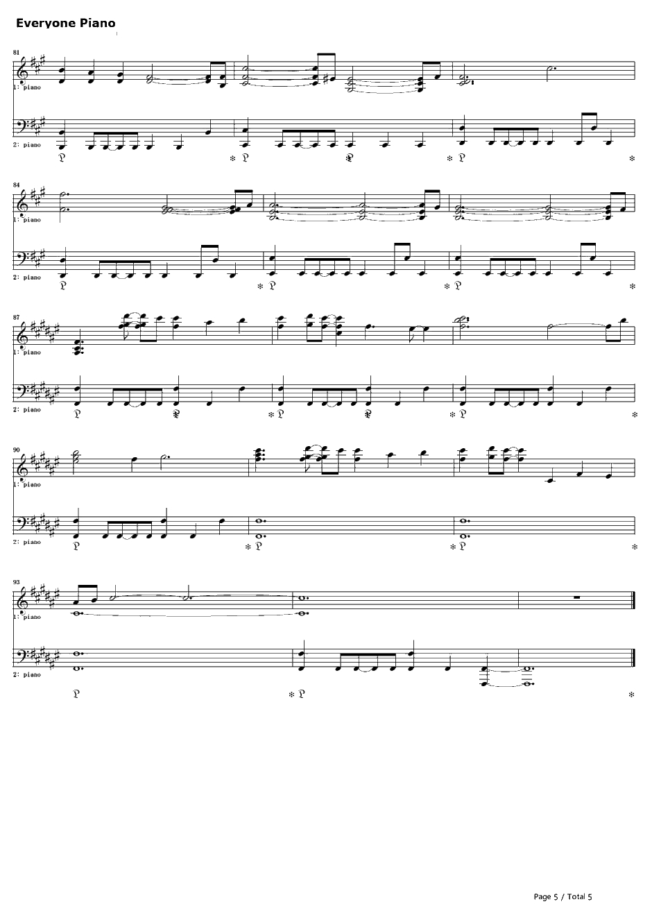 梦の大地钢琴谱-Kalafina5