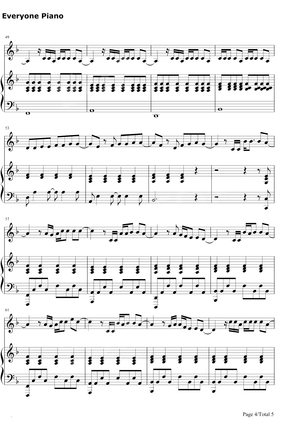 倒数钢琴谱-邓紫棋4