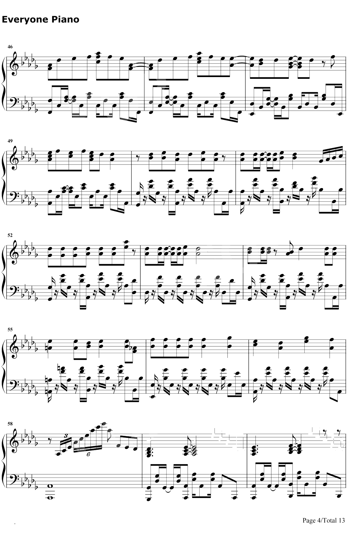 Grand Blue钢琴谱-湘南乃风4