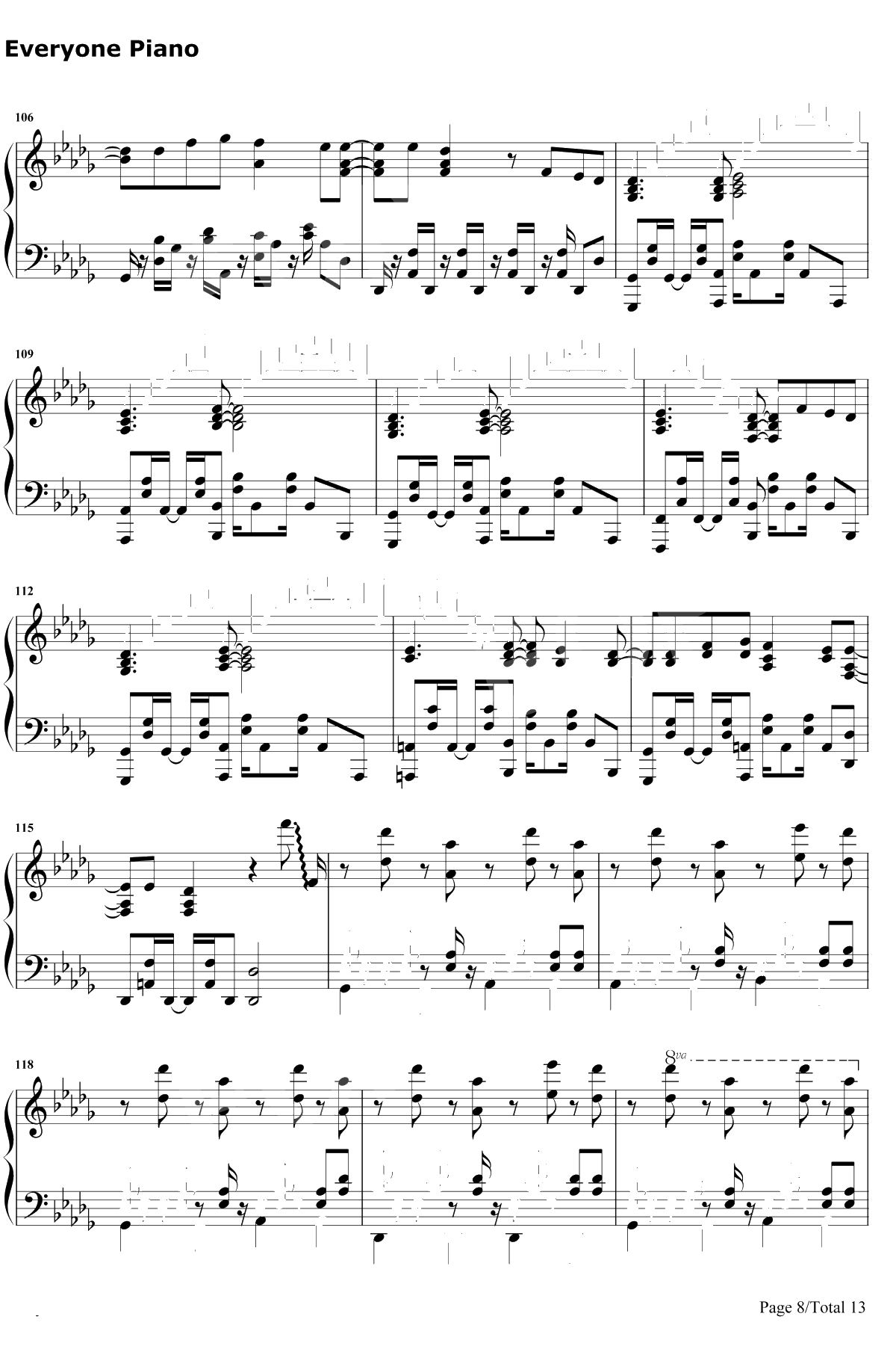 Grand Blue钢琴谱-湘南乃风8