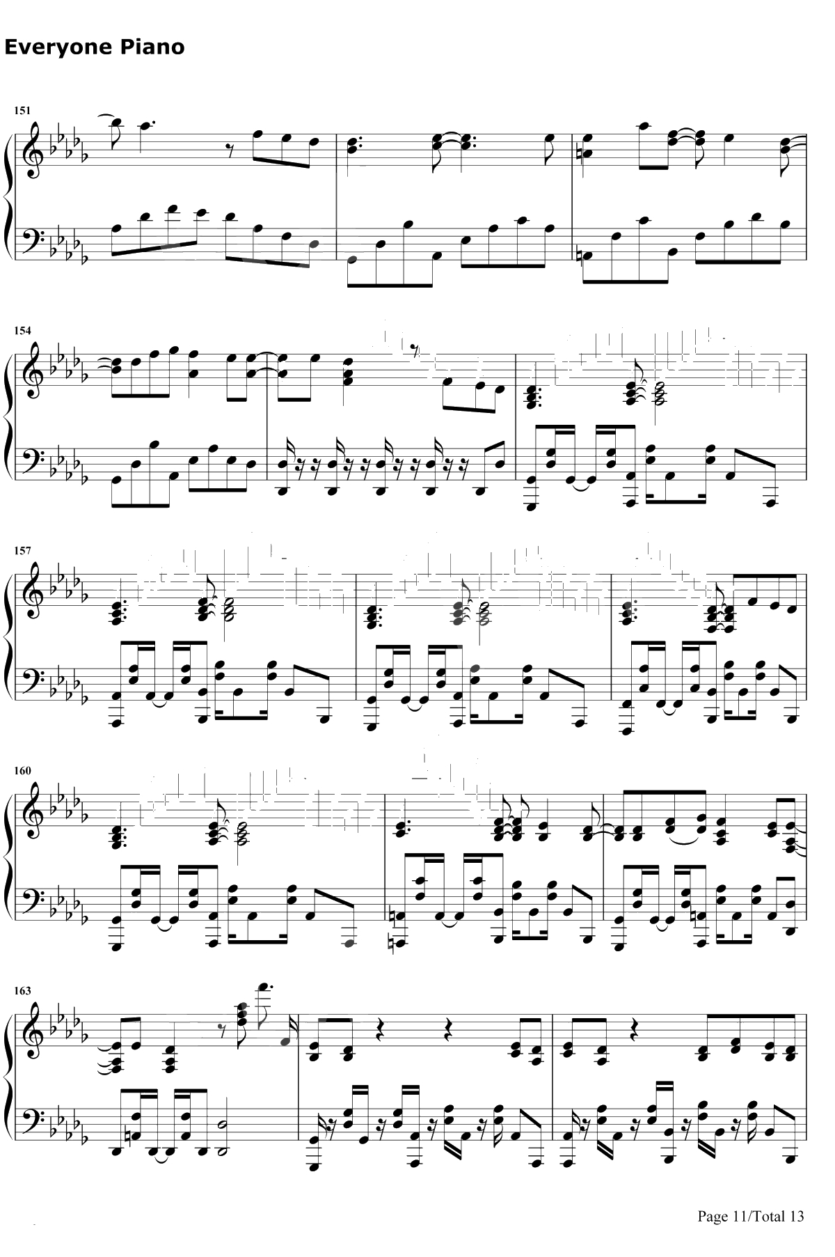 Grand Blue钢琴谱-湘南乃风11