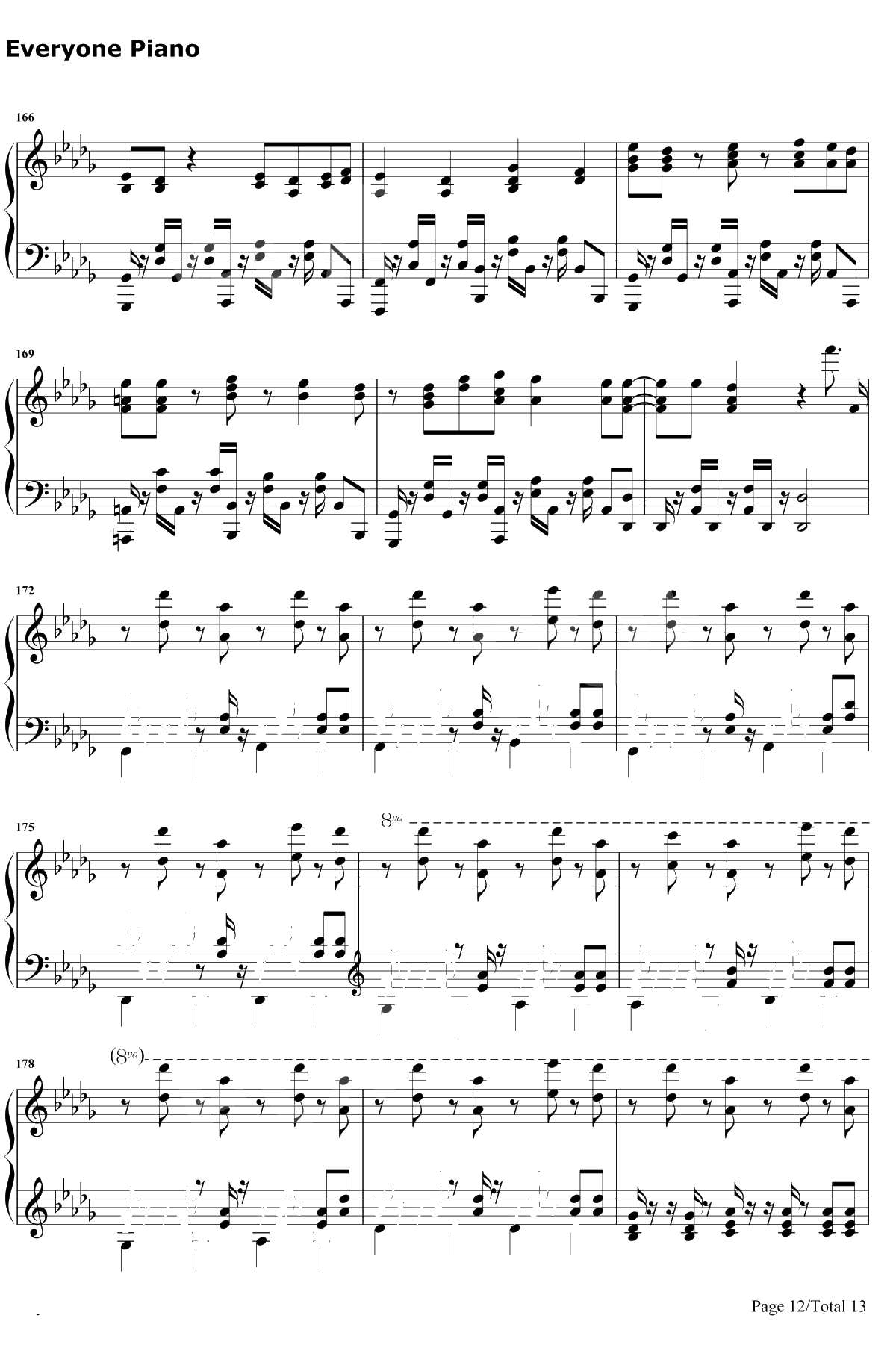 Grand Blue钢琴谱-湘南乃风12