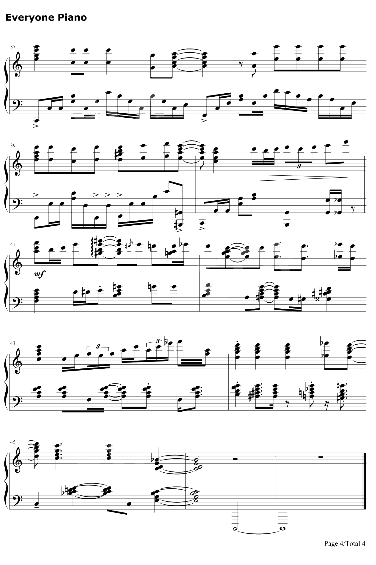 ロングホープ・フィリア钢琴谱-菅田将晖4