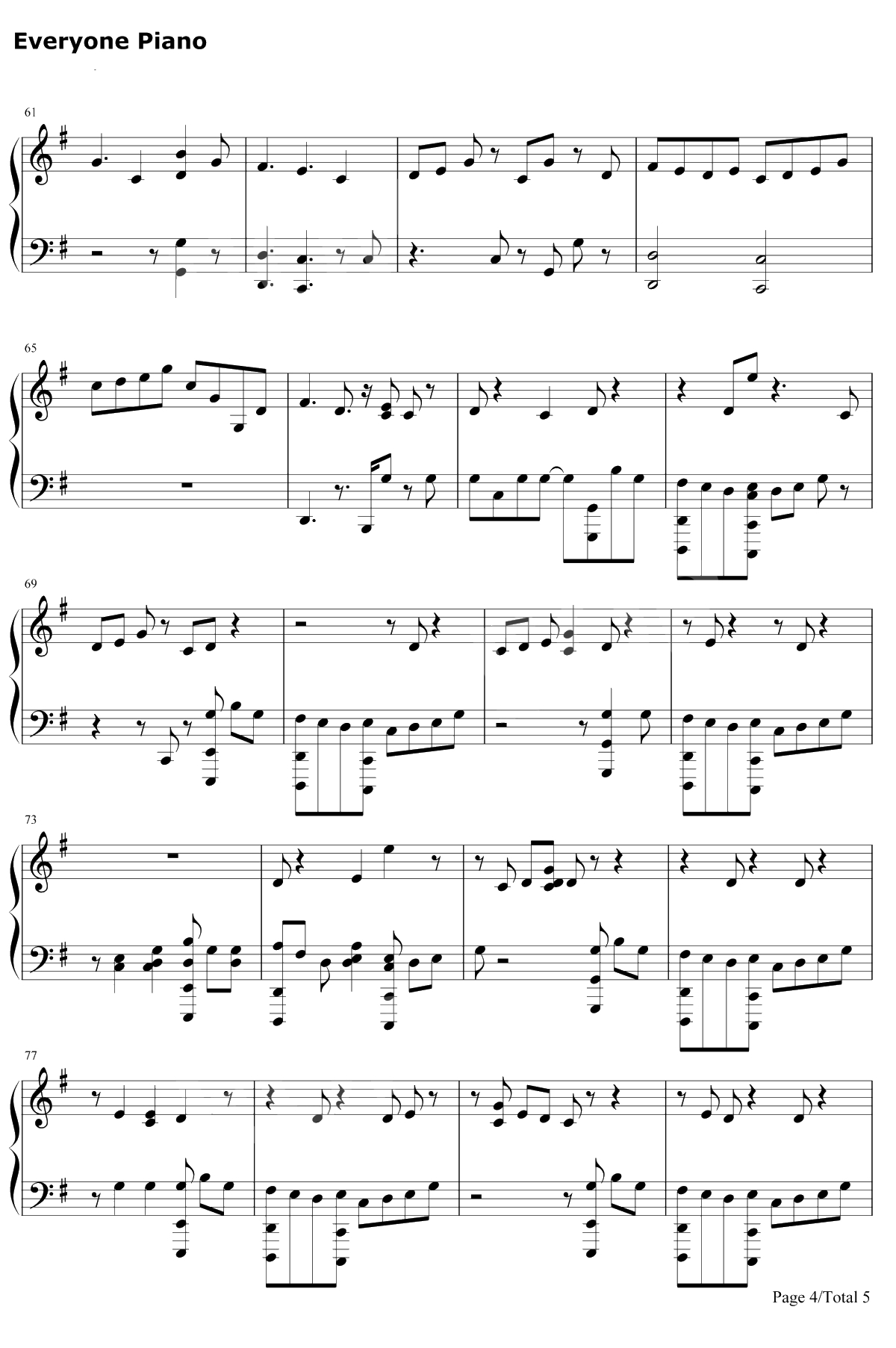 The Middle钢琴谱-Zedd / Maren Morris / Grey4