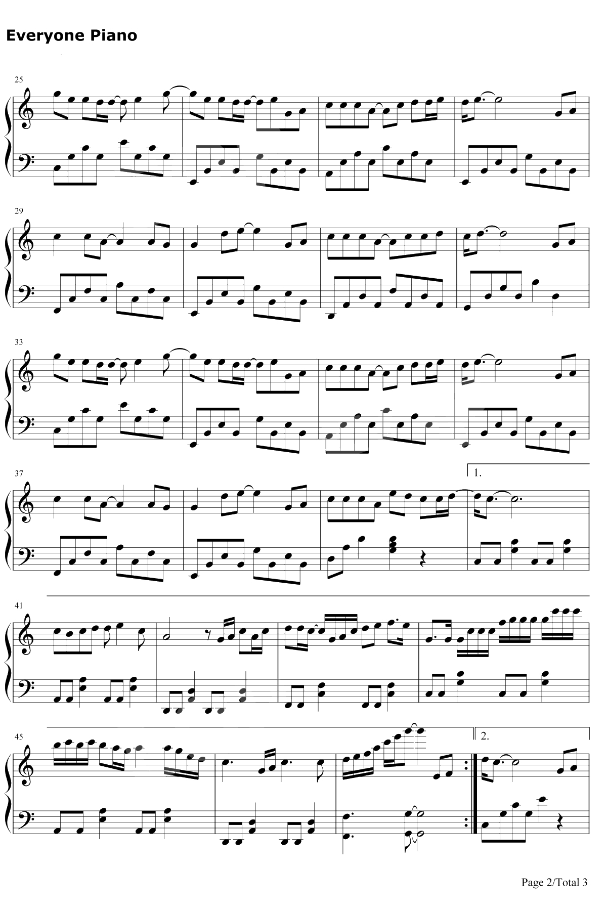 再见只是陌生人钢琴谱-庄心妍2