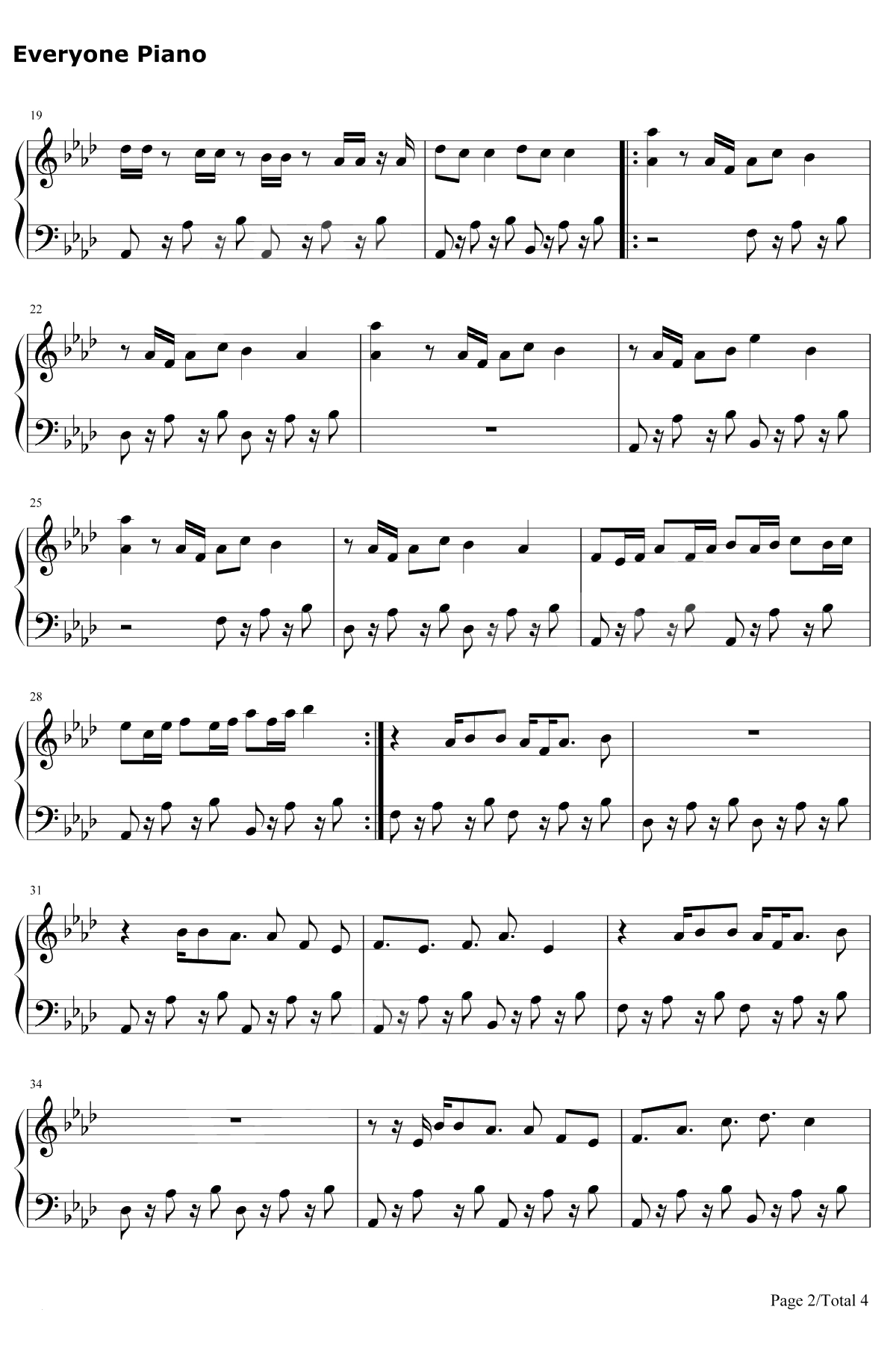 Wait钢琴谱-Maroon52