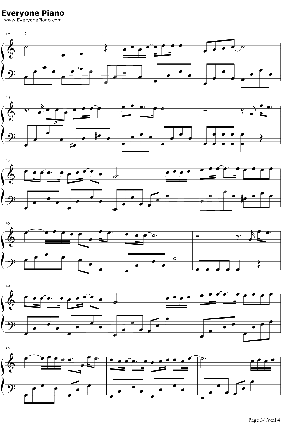 陷阱 钢琴谱-王北车3