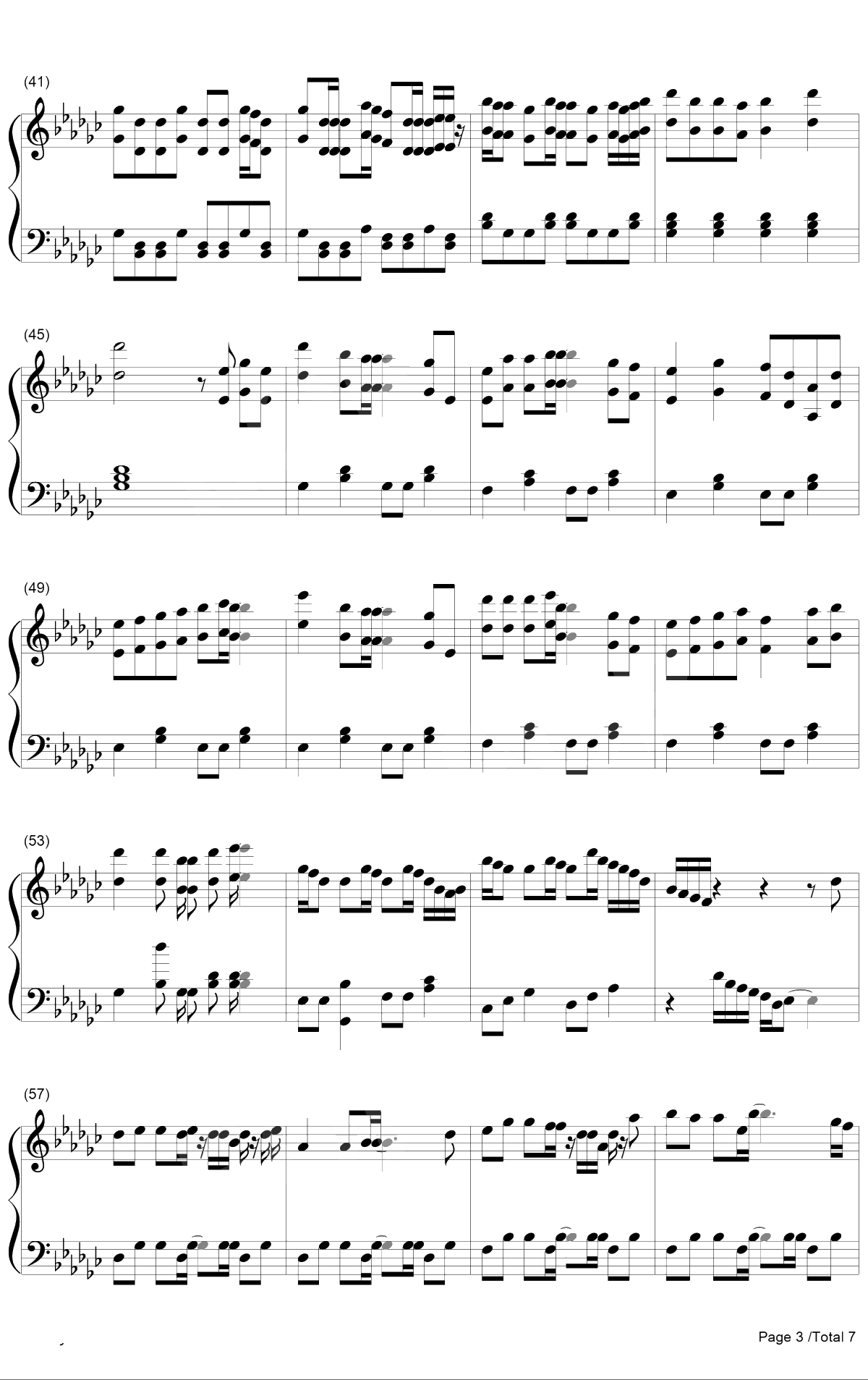 風の唄钢琴谱-めらみぽっぷ3