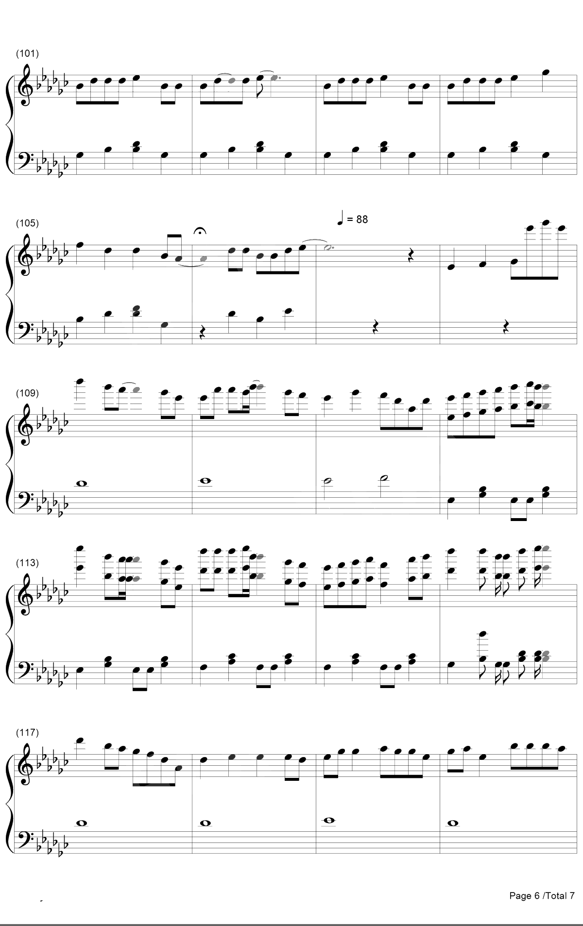 風の唄钢琴谱-めらみぽっぷ6