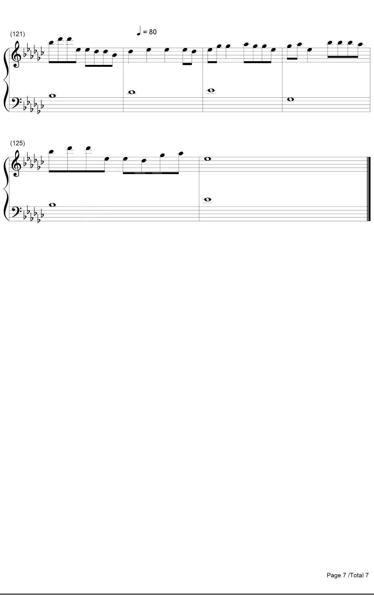 風の唄钢琴谱-めらみぽっぷ7