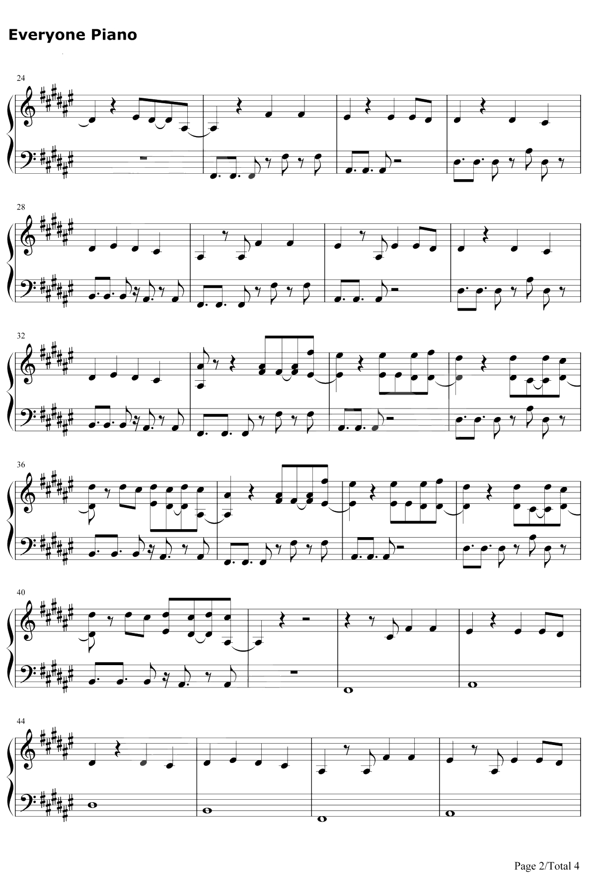 In My Mind钢琴谱-Dynoro / GigiD'Agostino2