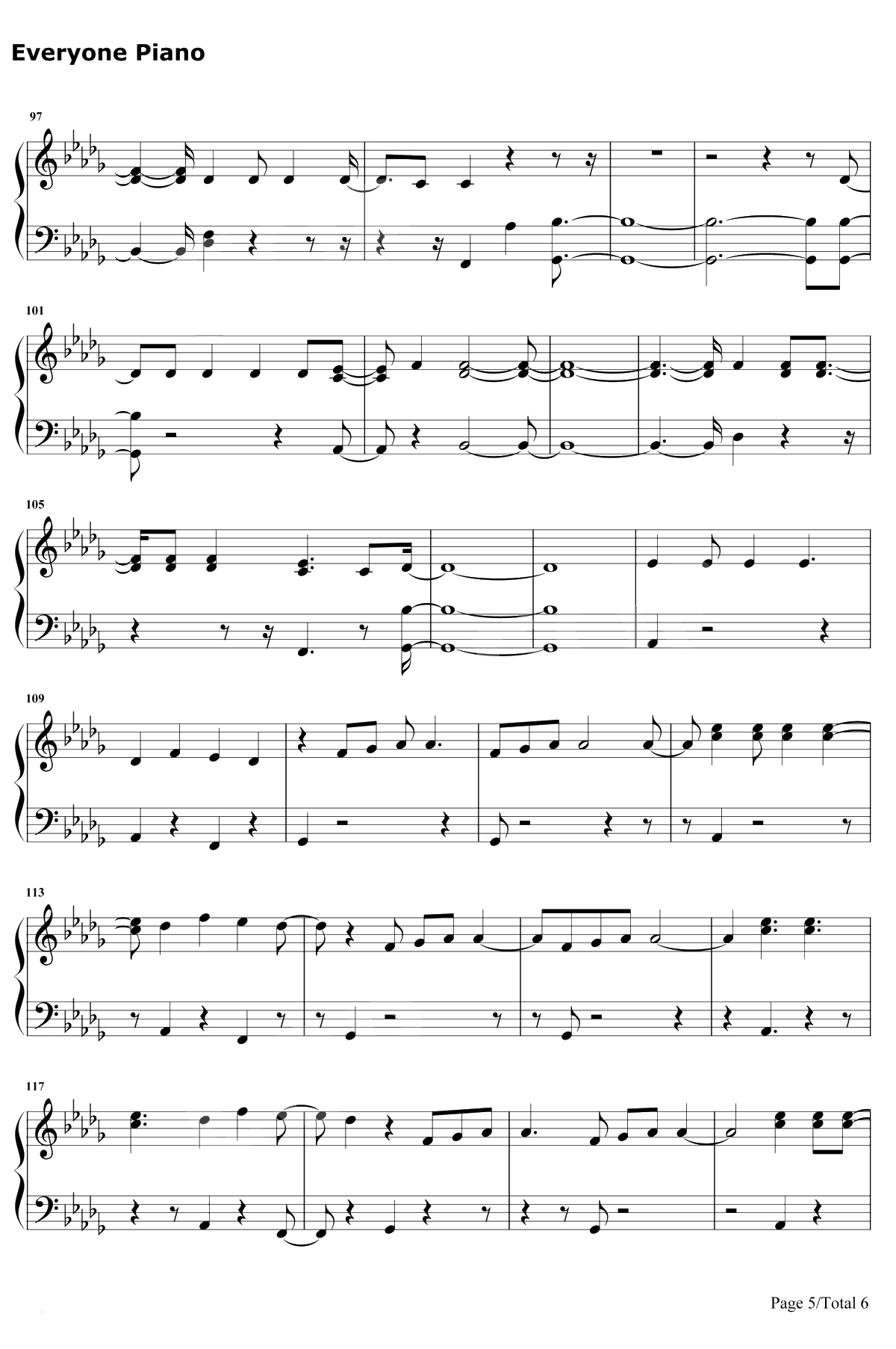 KissMe钢琴谱-MAGIC!5