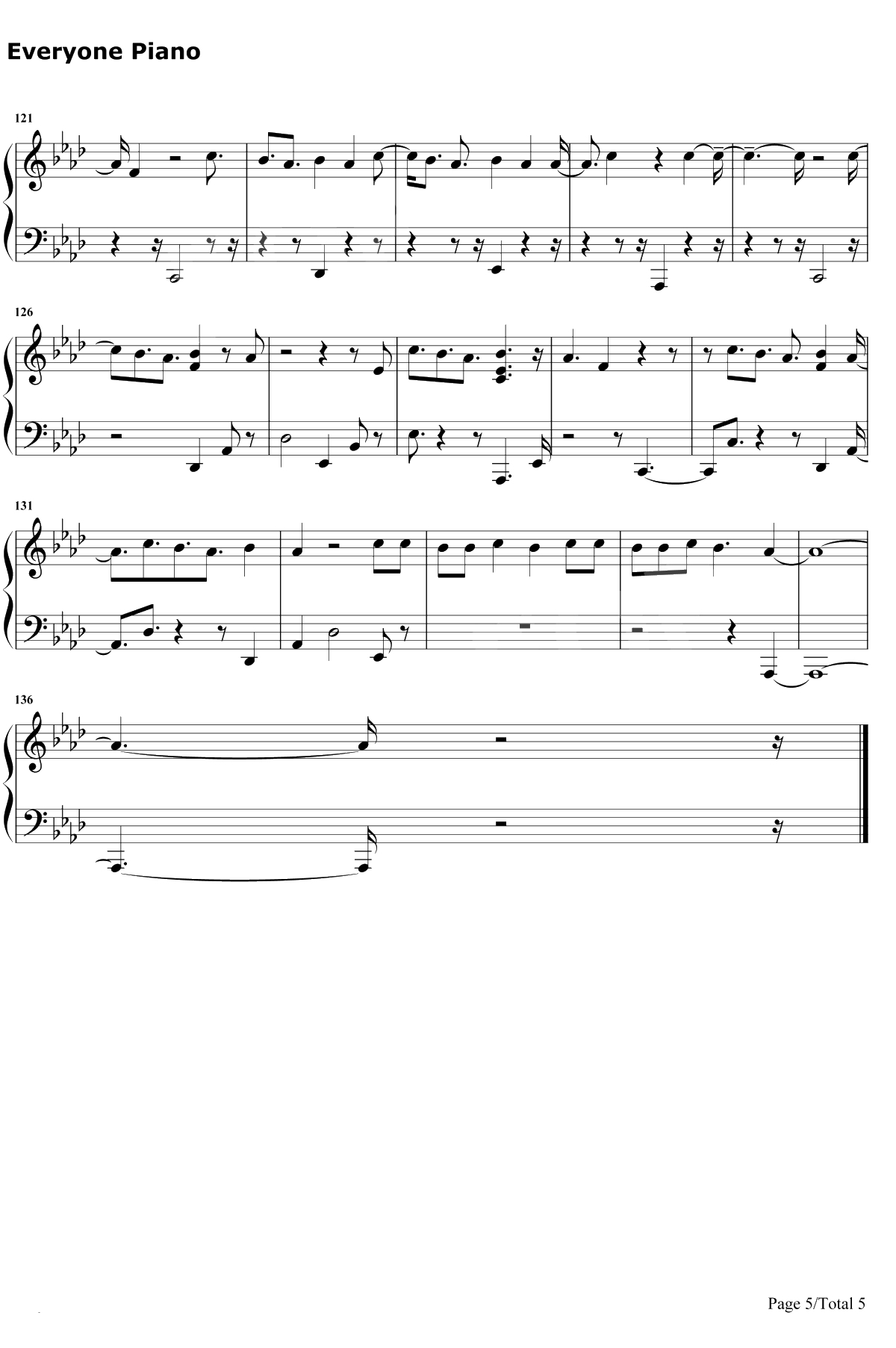 Ferrari钢琴谱-Bebe Rexha5