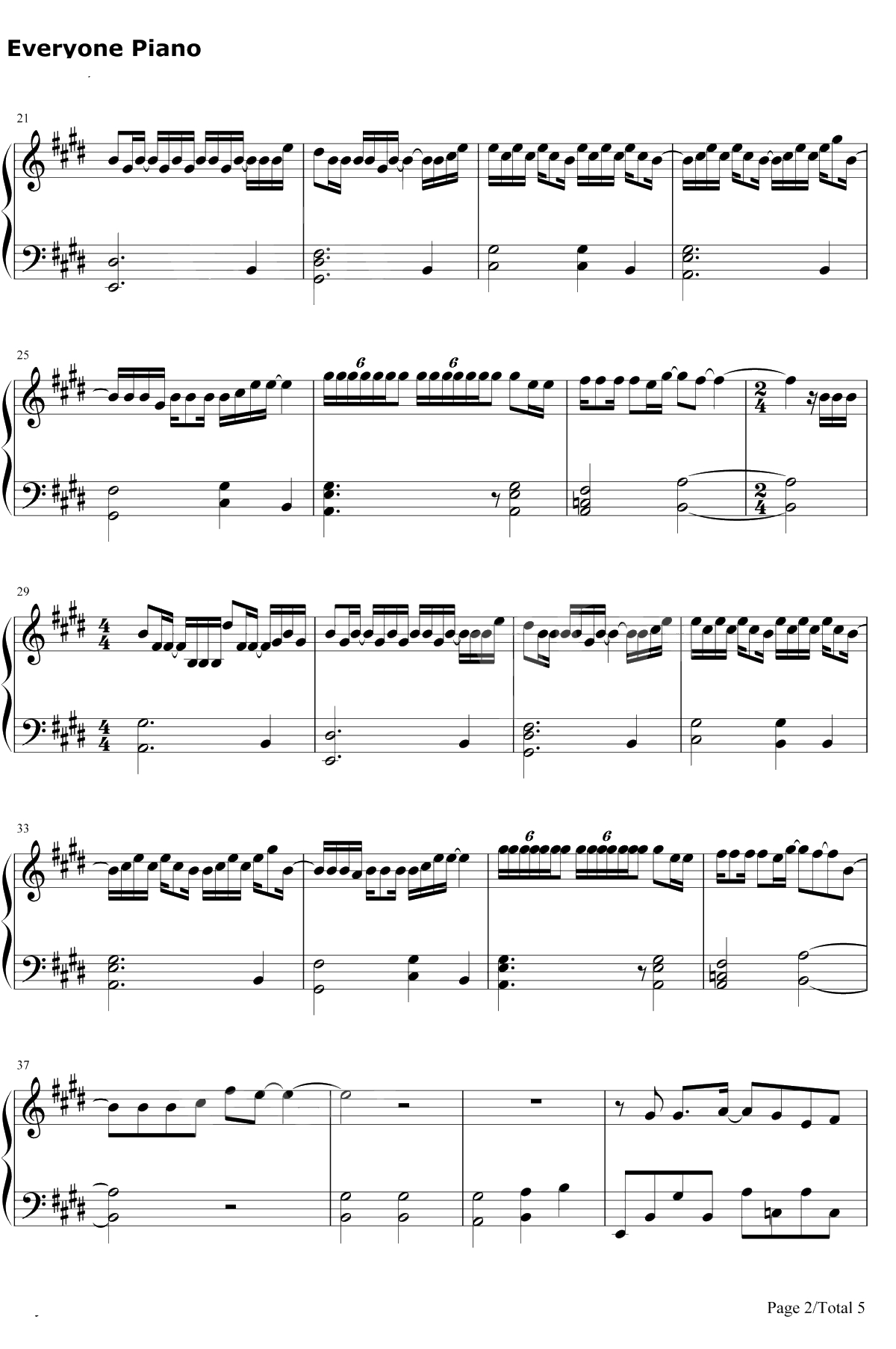 你要的全拿走钢琴谱-胡彦斌2