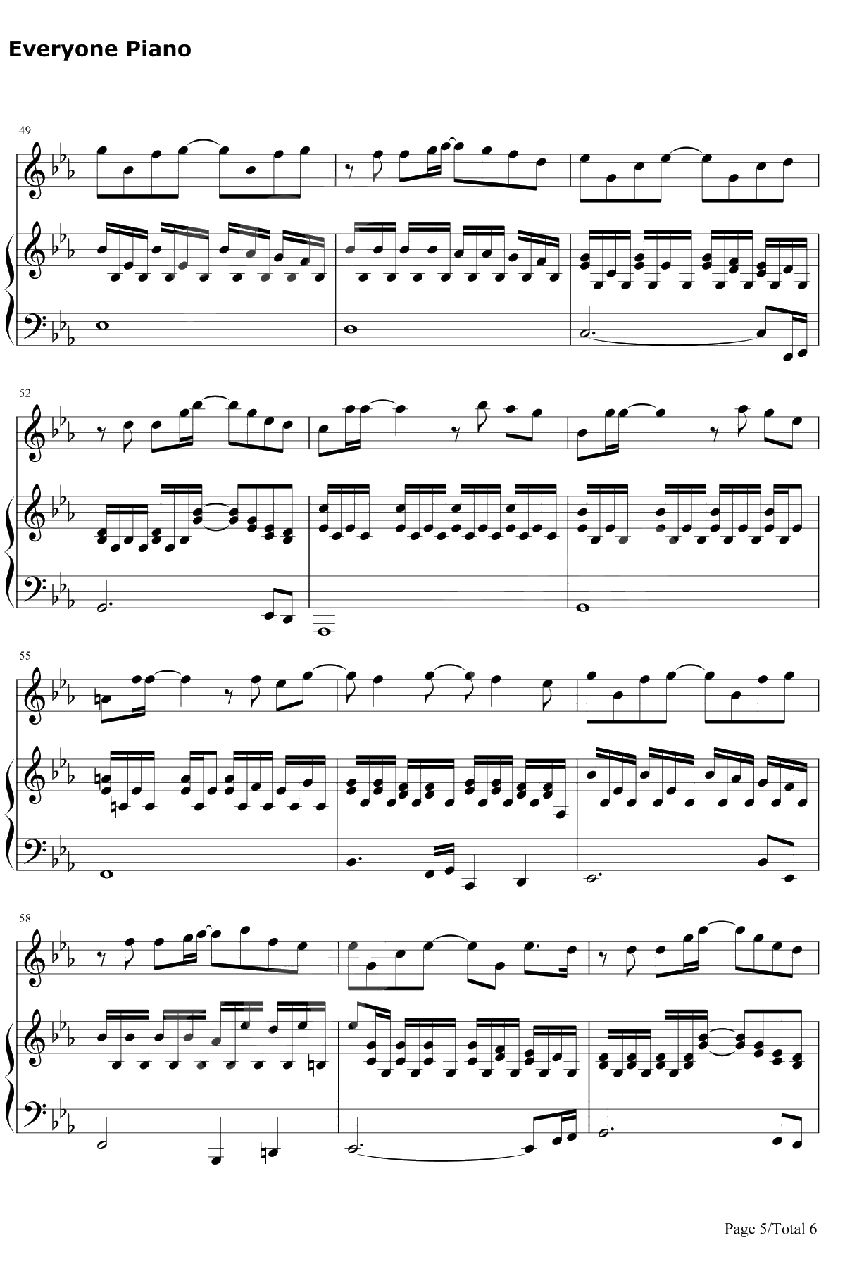 小幸运钢琴谱-金岐玟5