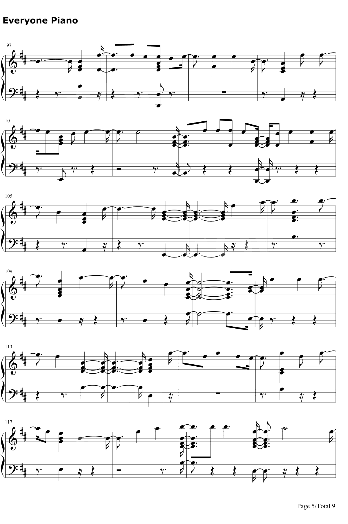 Fuego钢琴谱-Eleni Foureira5