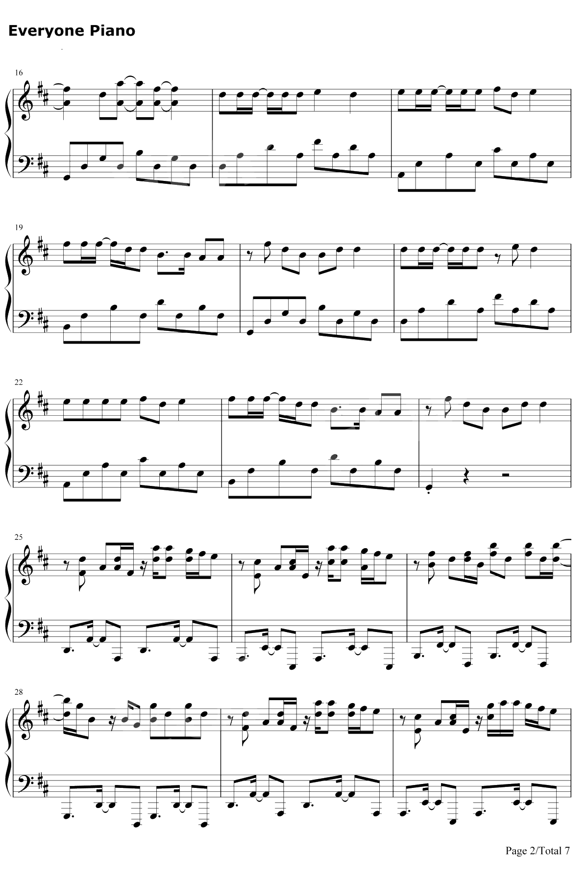 Waka Waka钢琴谱-Shakira2