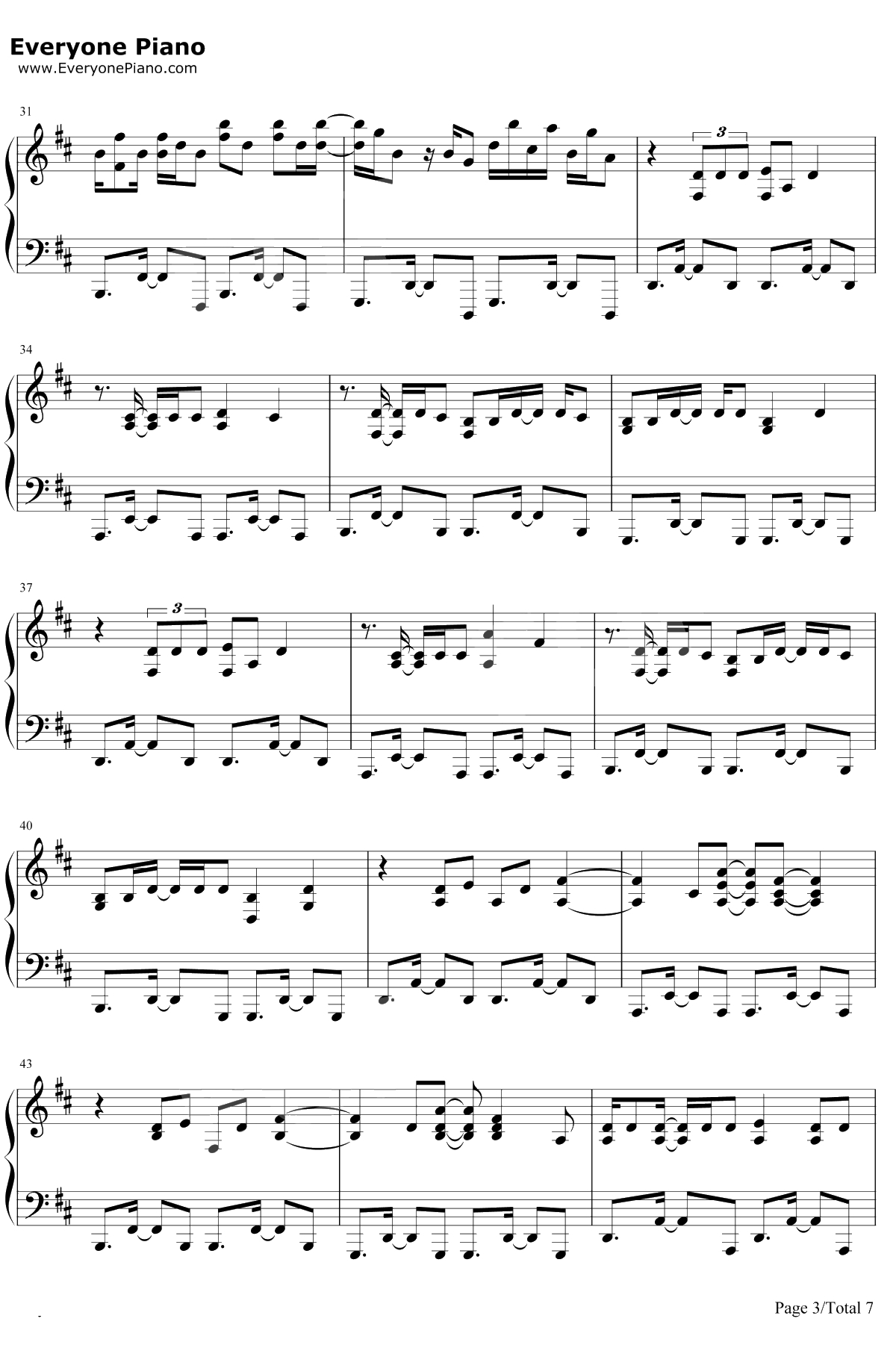 Waka Waka钢琴谱-Shakira3