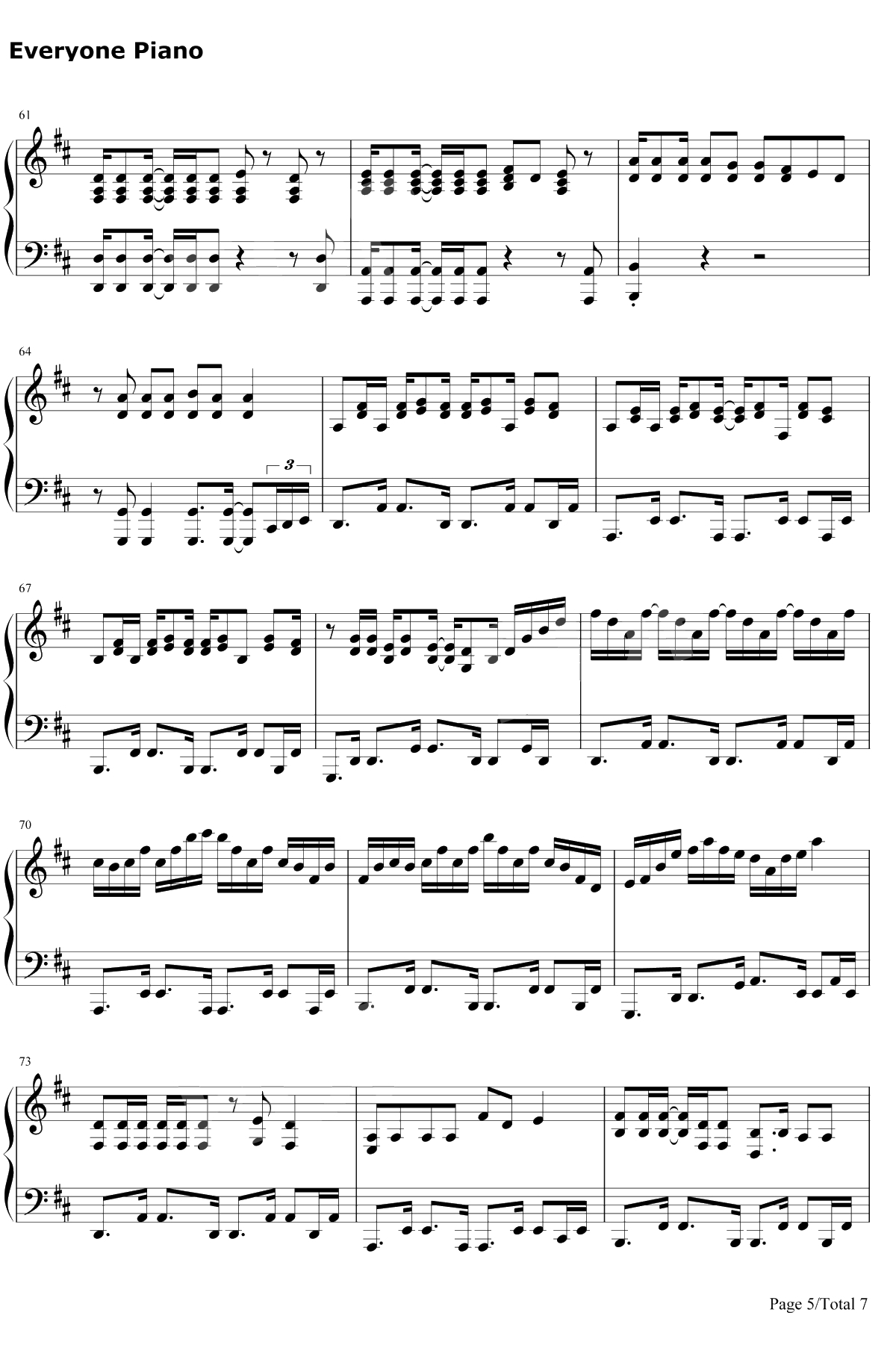 Waka Waka钢琴谱-Shakira5