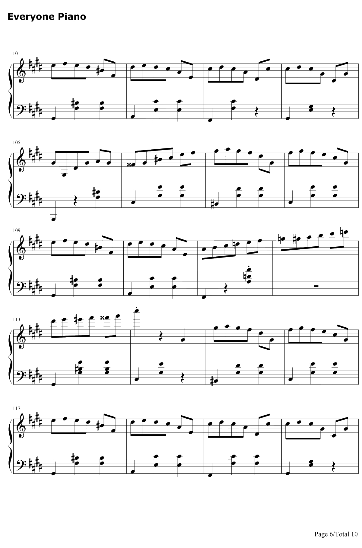 升C小调圆舞曲钢琴谱-肖邦6