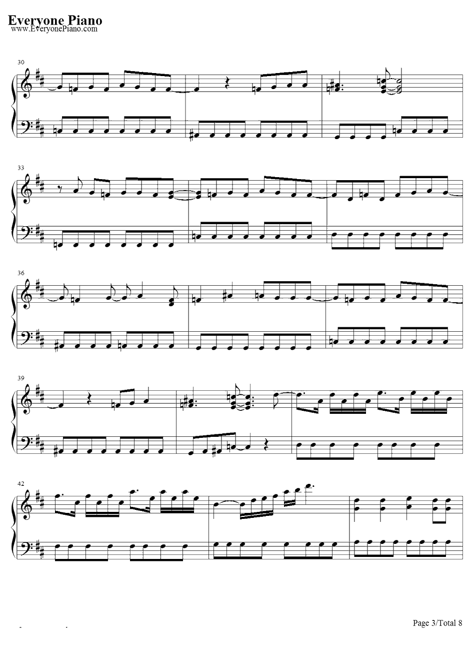 Believe钢琴谱-Folder5-海贼王OP23