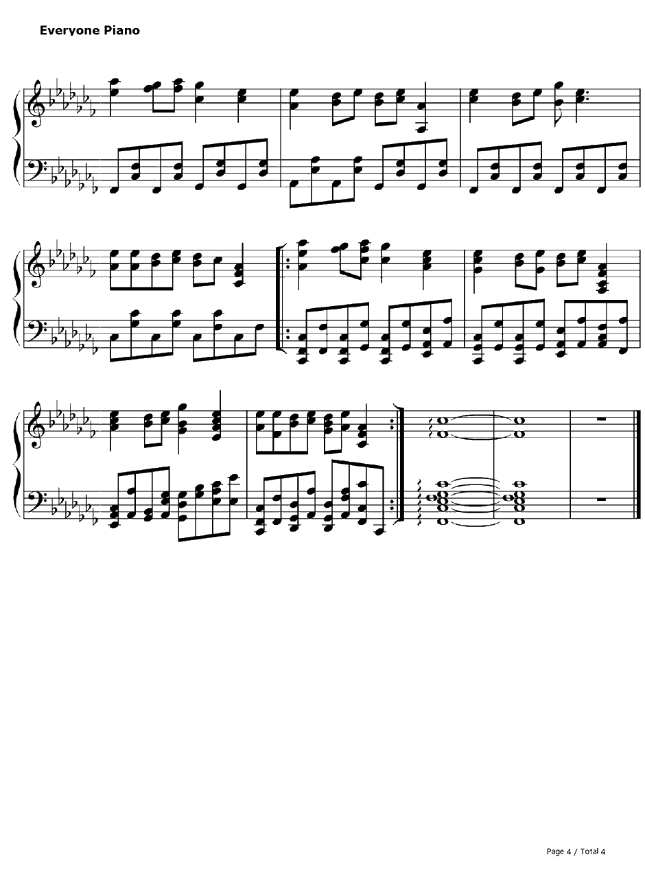 Thank You钢琴谱-MKTO4