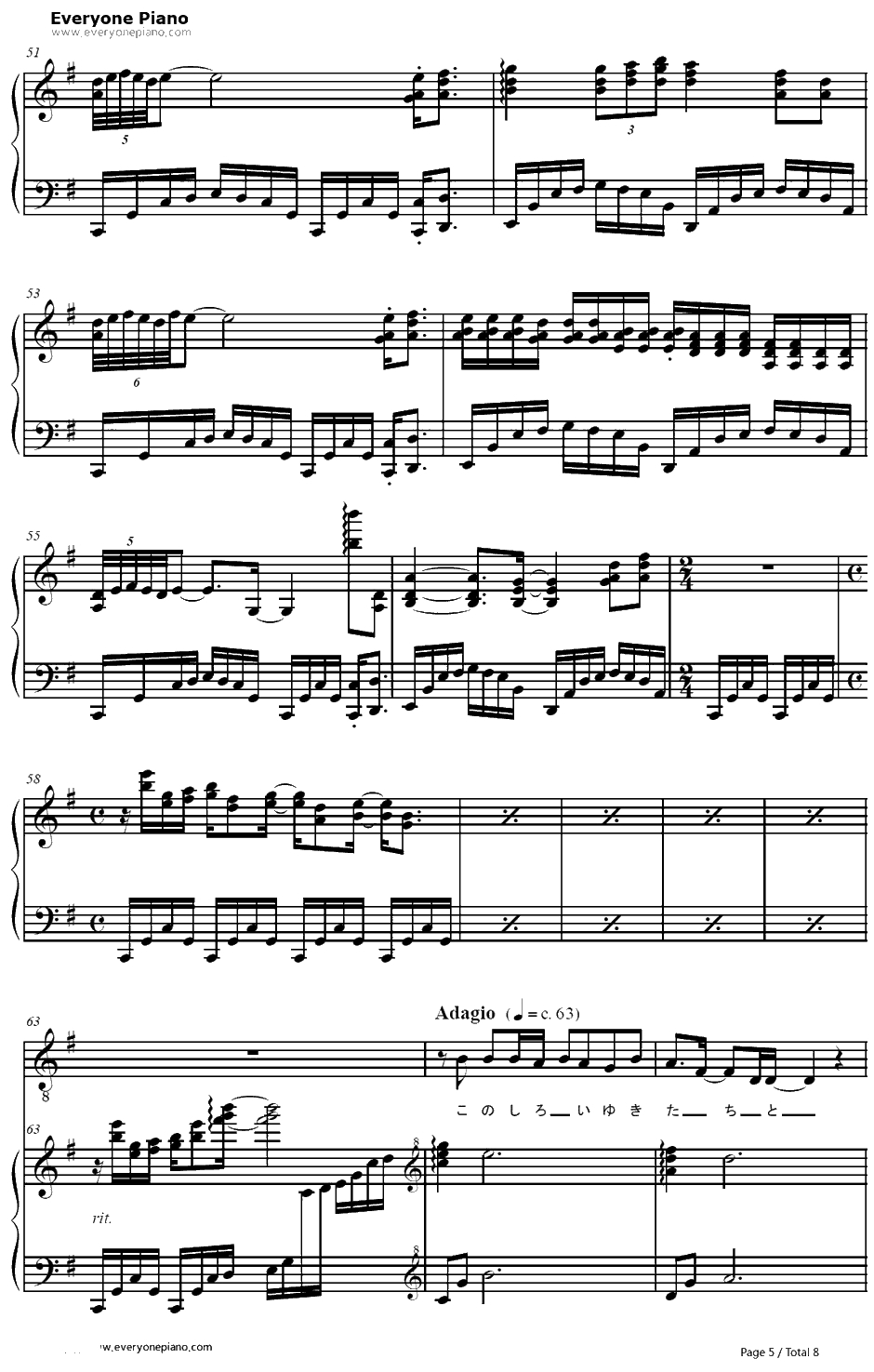 Last Song钢琴谱-Gackt5