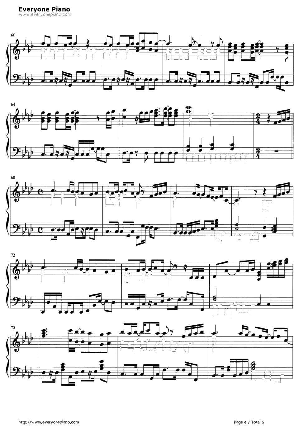 この夜を止めてよ钢琴谱-JUJU-和恶魔契约的女人主题曲4