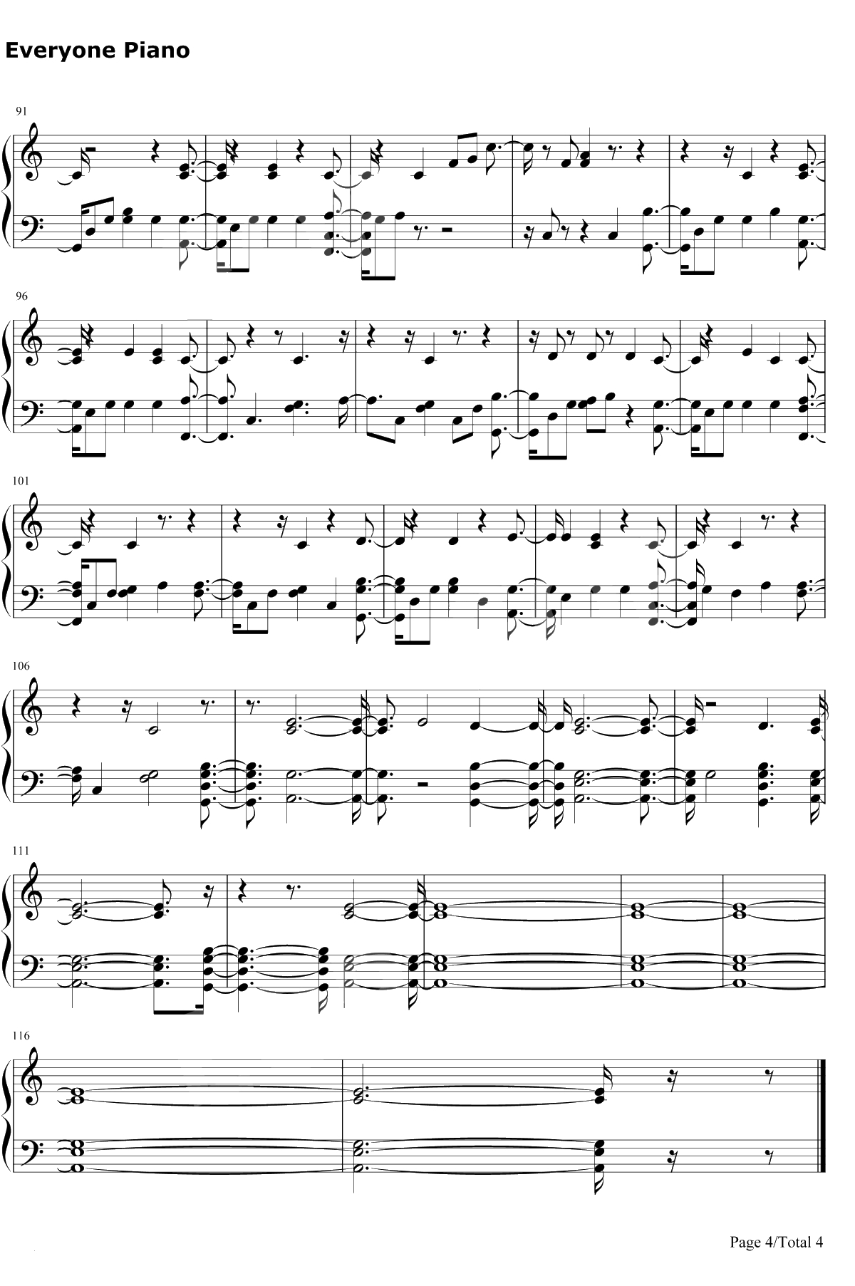 Wild Love钢琴谱-James Bay4