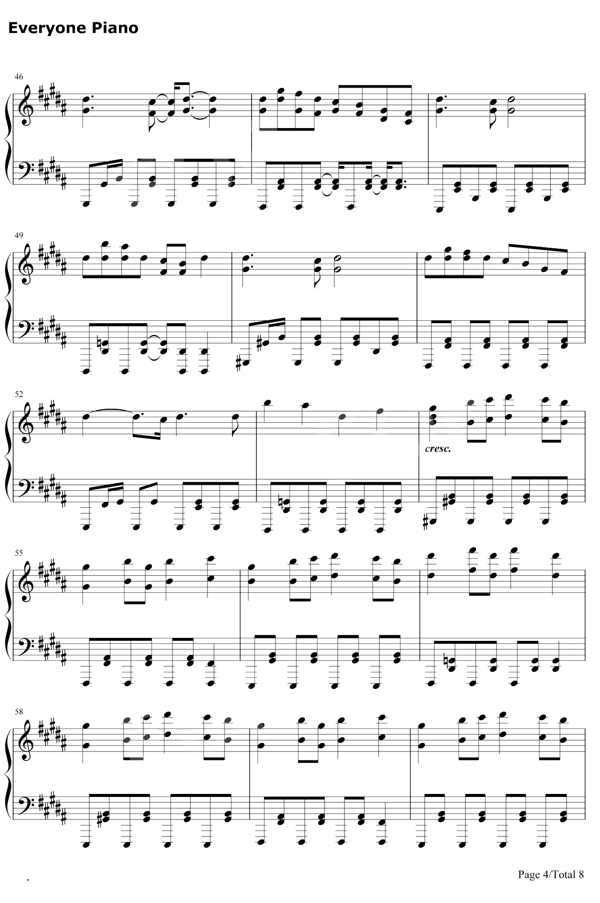 太阳系迪斯科钢琴谱-初音未来4