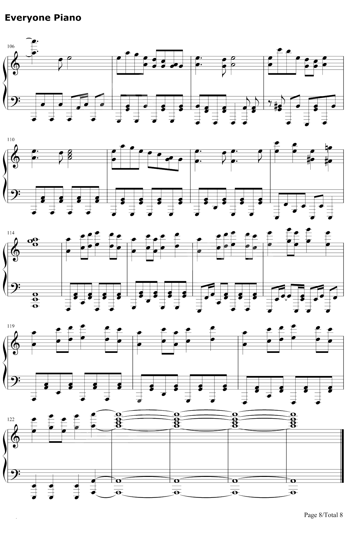 太阳系迪斯科钢琴谱-初音未来8