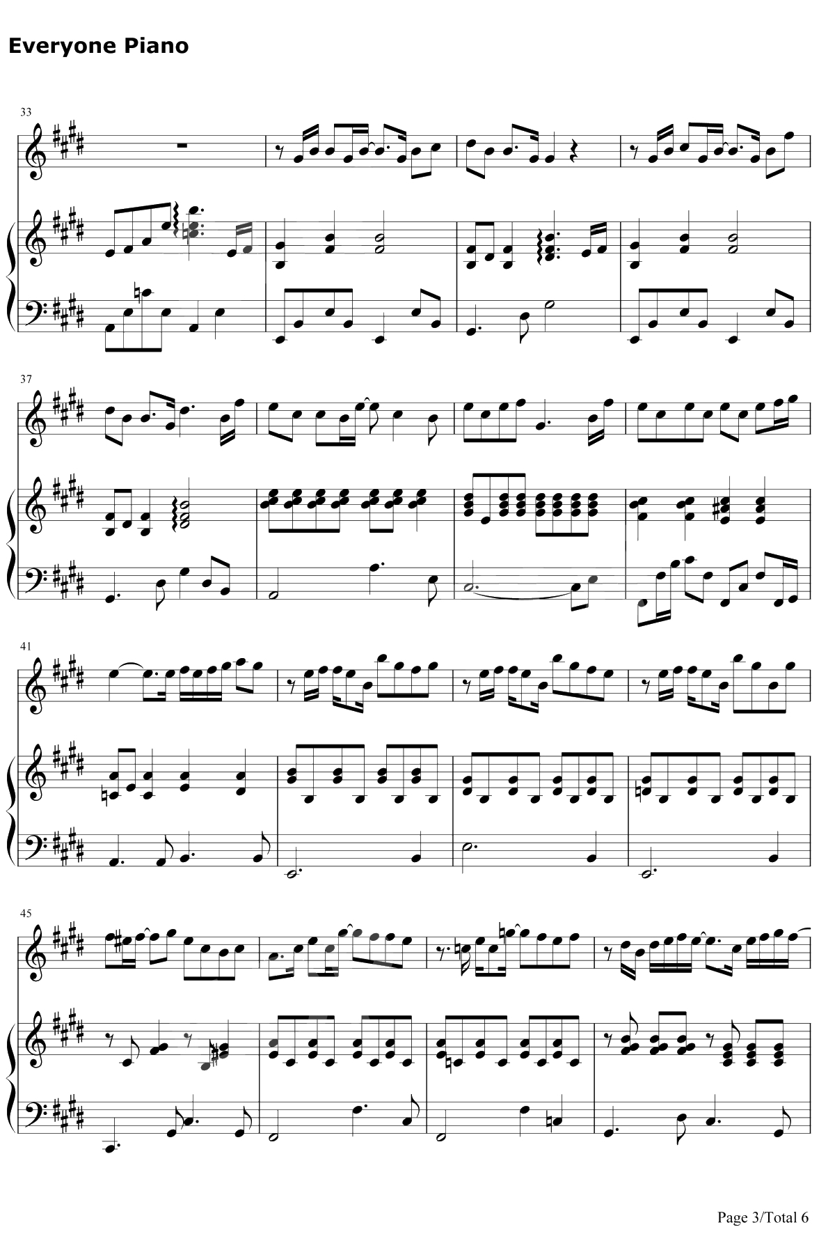 我怀念的钢琴谱-孙燕姿3