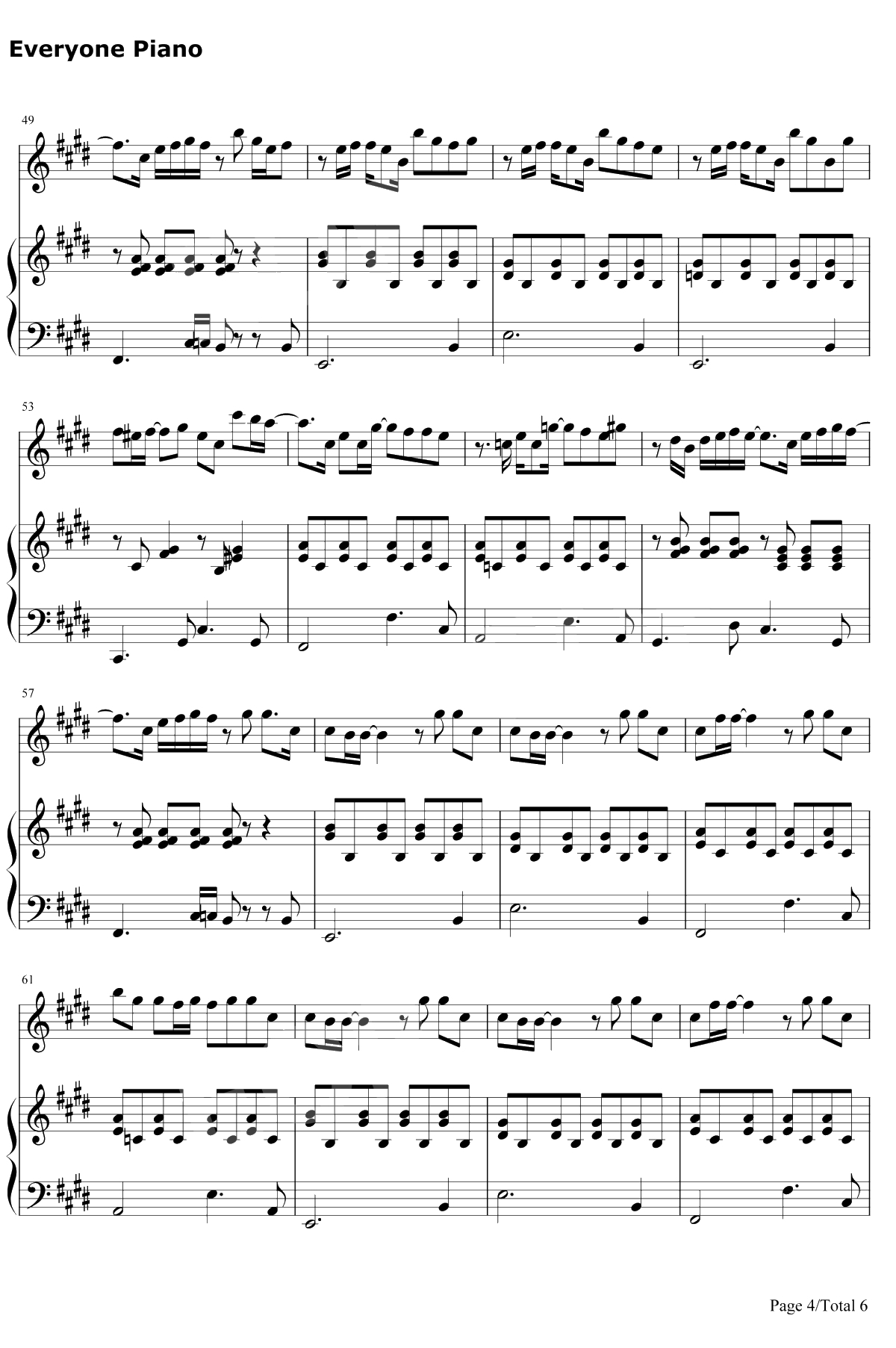 我怀念的钢琴谱-孙燕姿4