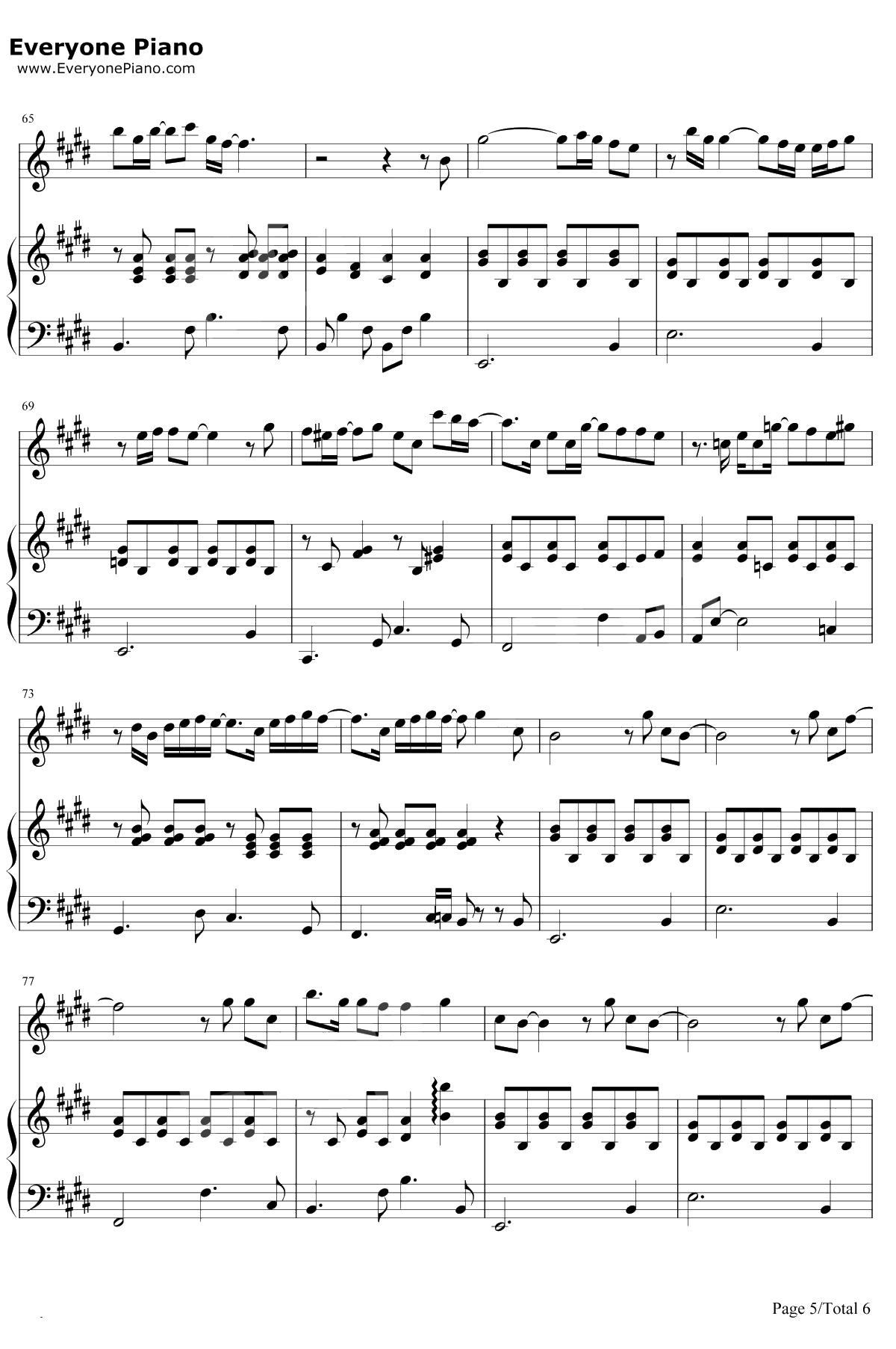 我怀念的钢琴谱-孙燕姿5