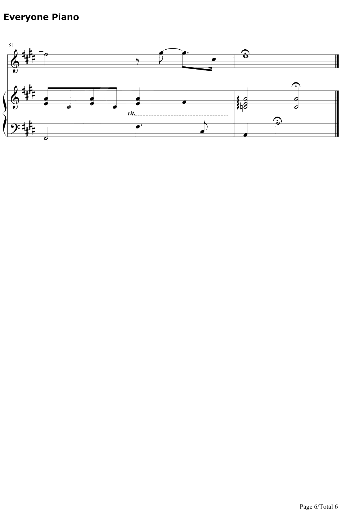 我怀念的钢琴谱-孙燕姿6