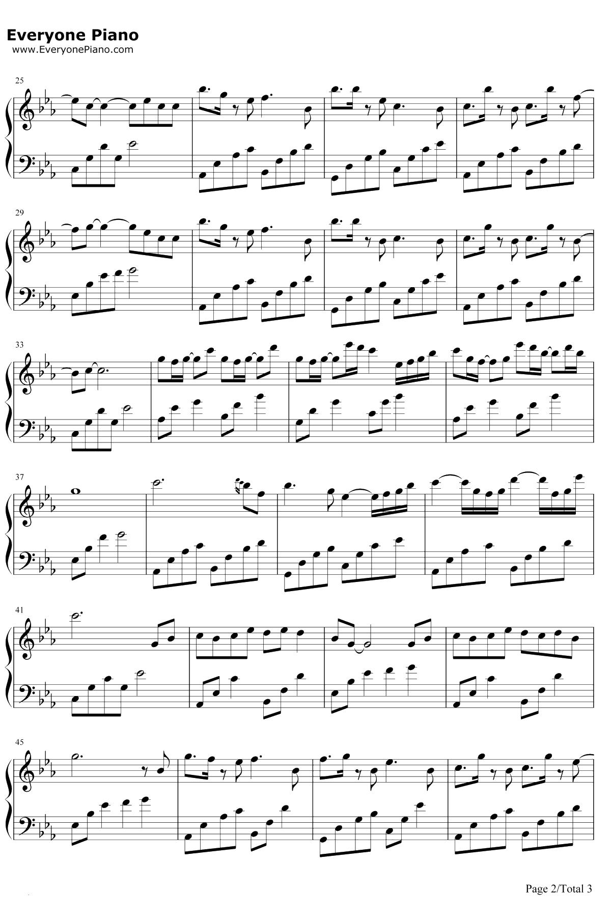 离人愁钢琴谱-李袁杰2