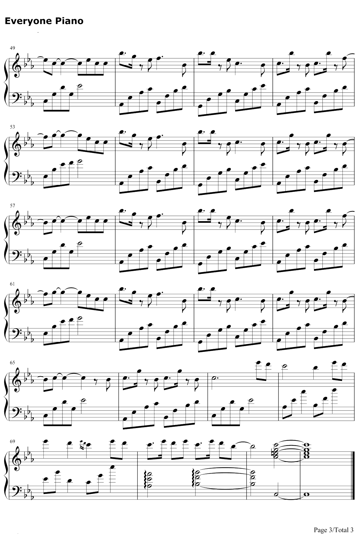 离人愁钢琴谱-李袁杰3