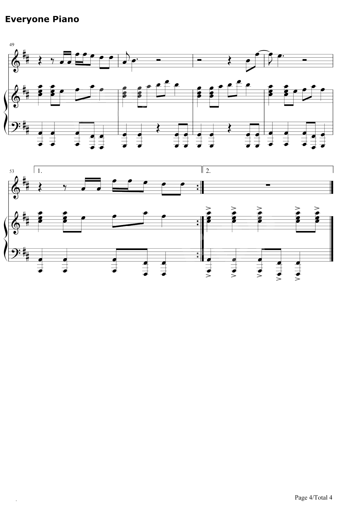 Middle of the Night钢琴谱-The Vamps / Martin Jensen4