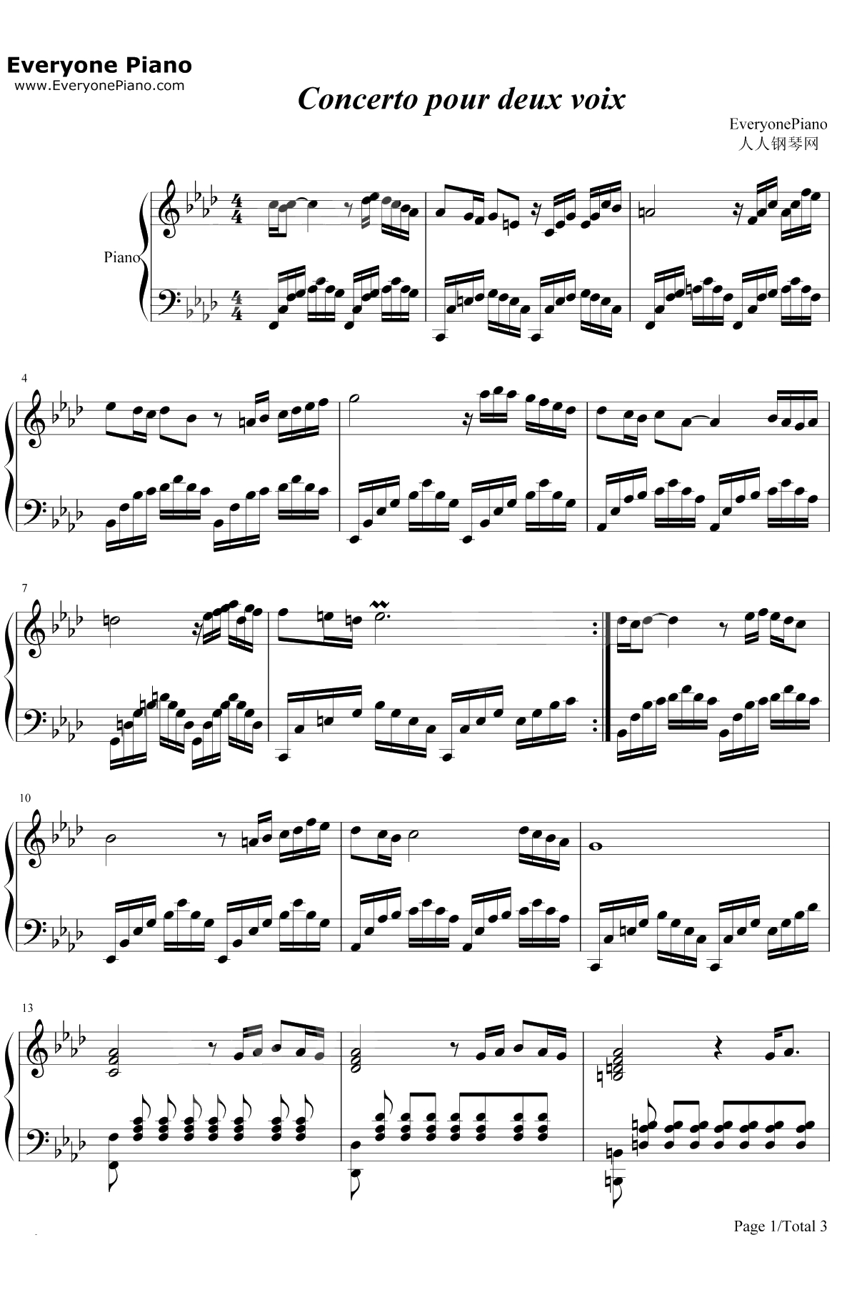 Concerto pour deux voix钢琴谱-Saint-Preux1