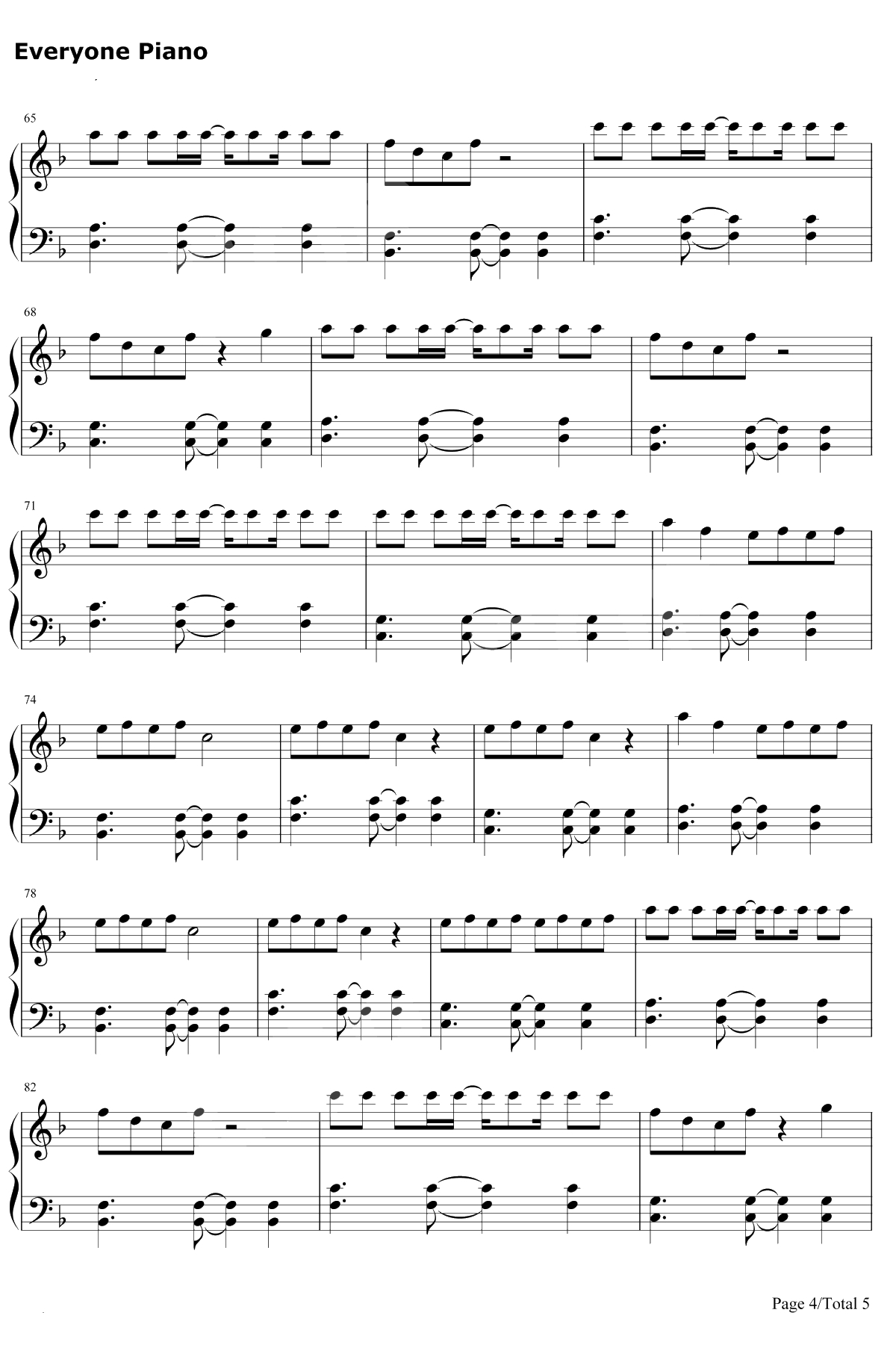 9277钢琴谱-深七4