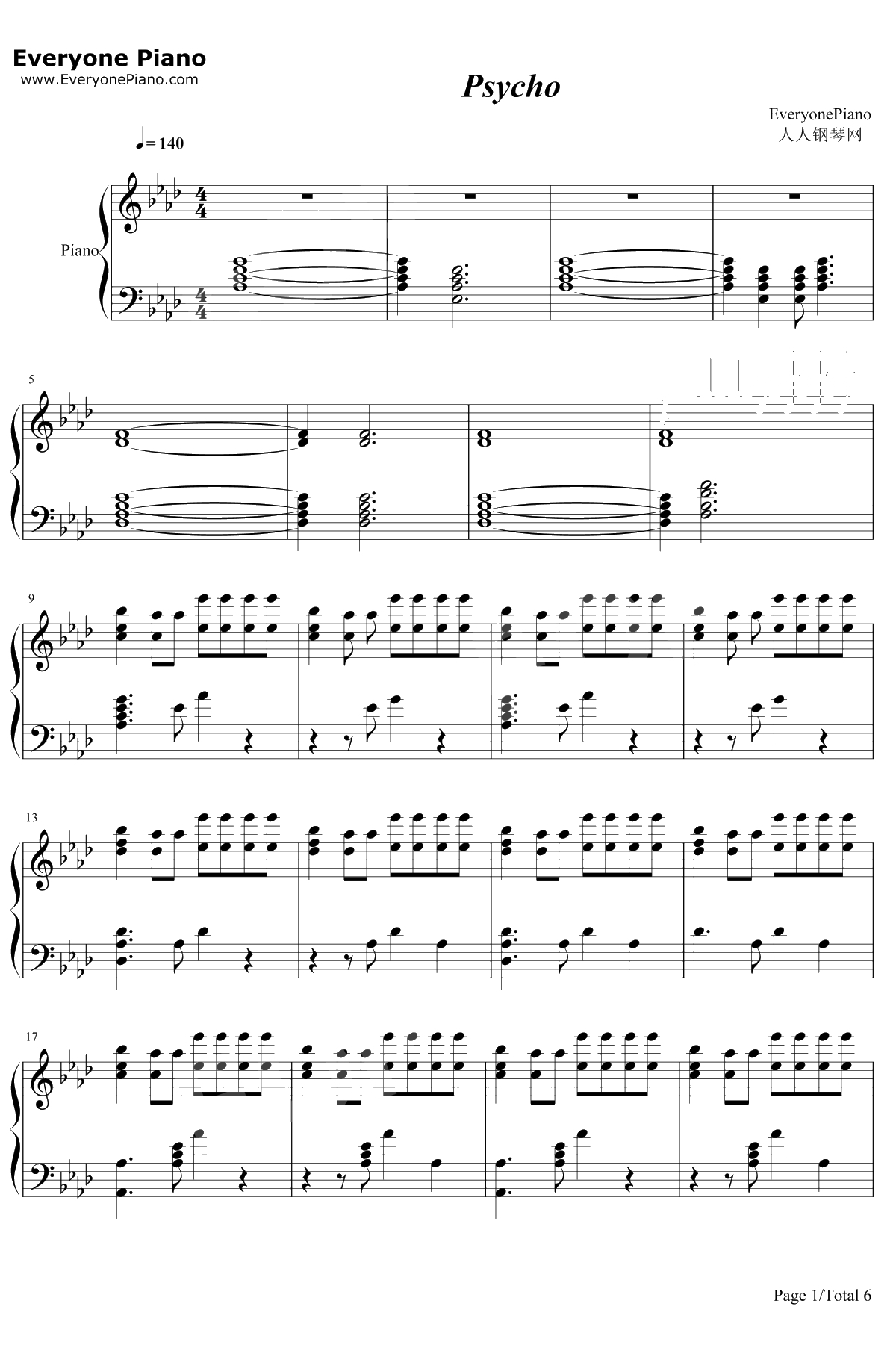 Psycho钢琴谱-Post Malone / Ty Dolla Sign1