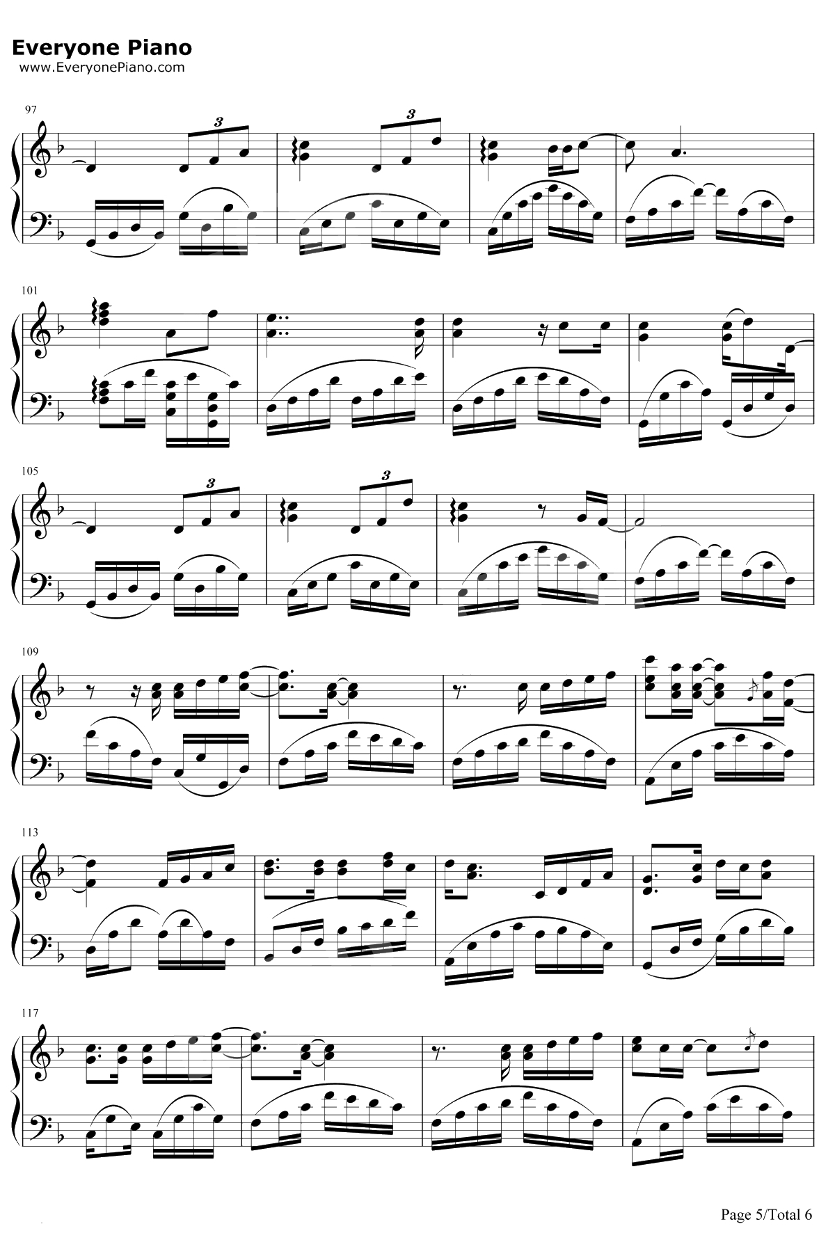 还剩下什么钢琴谱-羽泉/苏慧伦5