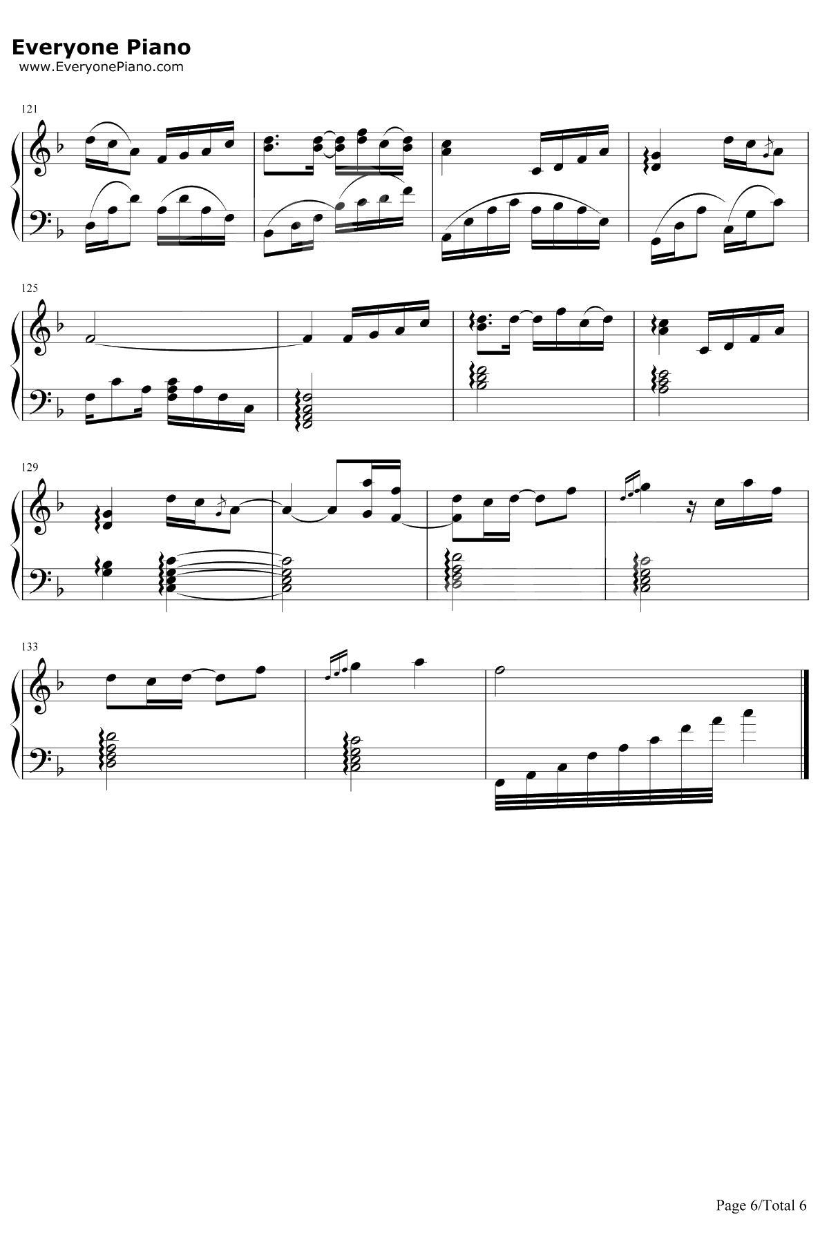 还剩下什么钢琴谱-羽泉/苏慧伦6