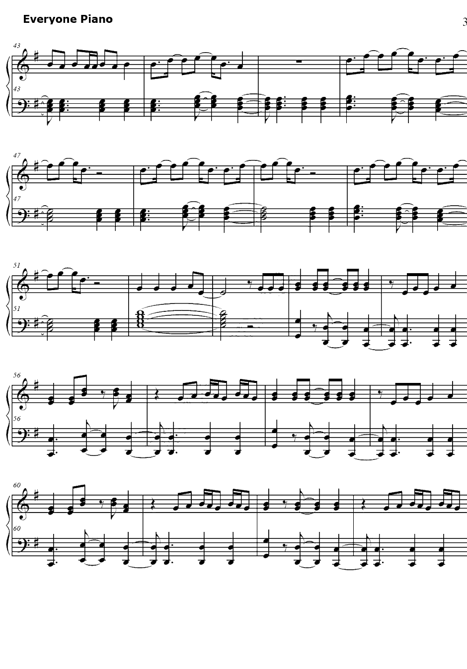 Raise Your Glass钢琴谱-Pink3