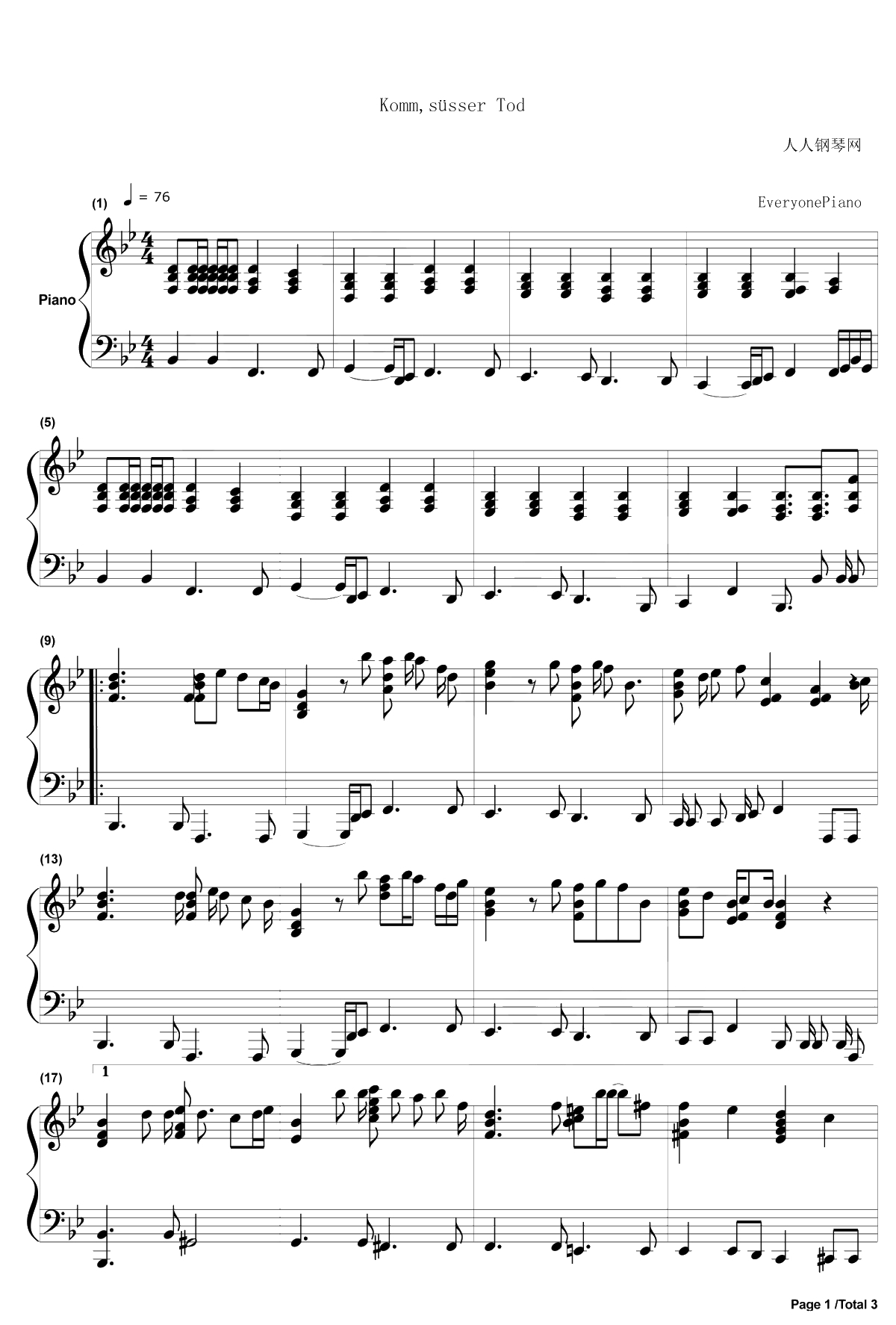 Come On Sweet Death钢琴谱-ARIANNE-新世纪福音战士剧场版1